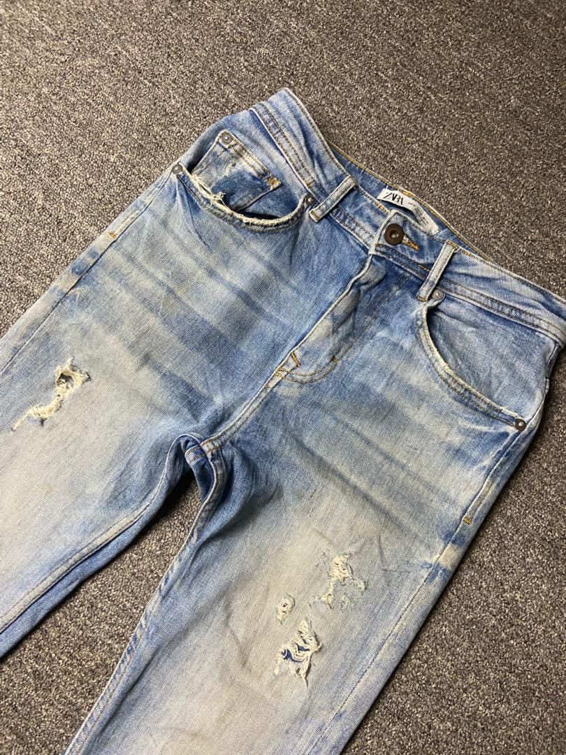 Zara Zara Distressed Denim Ripped Jeans (175) Size US 28 / EU 44 - 9 Thumbnail