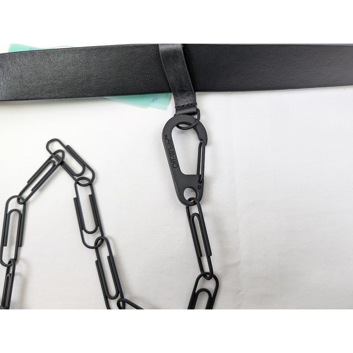 Off-White o1rshd1 Size: L/XL / Leather Belt with Chain in Black Size ONE SIZE - 9 Thumbnail