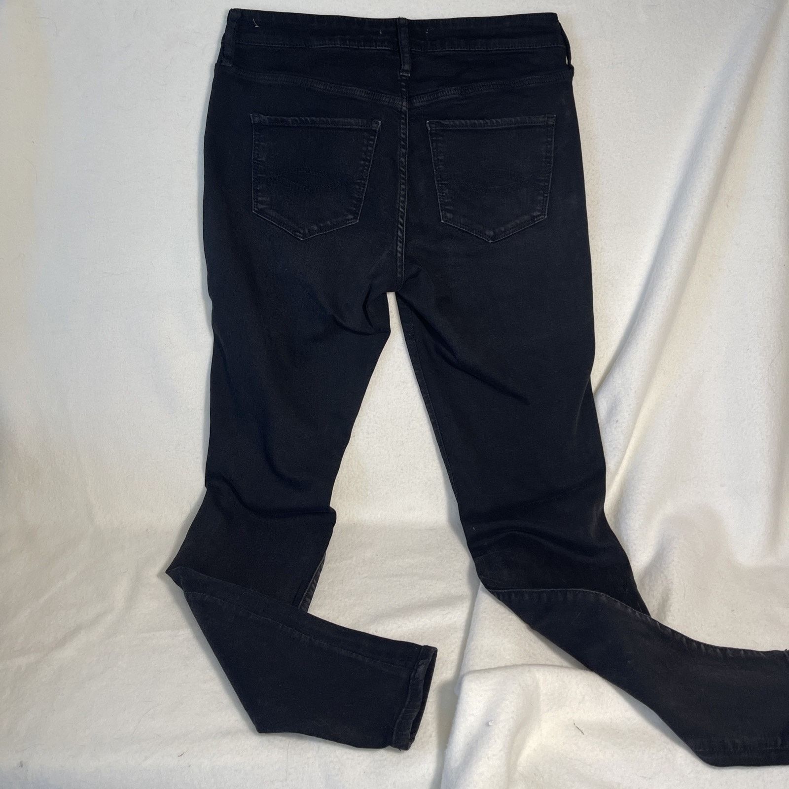Abercrombie & Fitch Abercrombie & Fitch Curve Blk Distressed Skinny High Rise 29 Size 29" - 3 Thumbnail