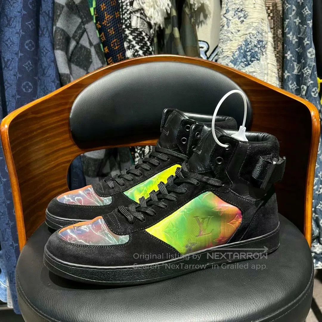 Louis Vuitton lv rivoli monogram black leather sneakers. Size US 9 / EU 42 - 1 Thumbnail