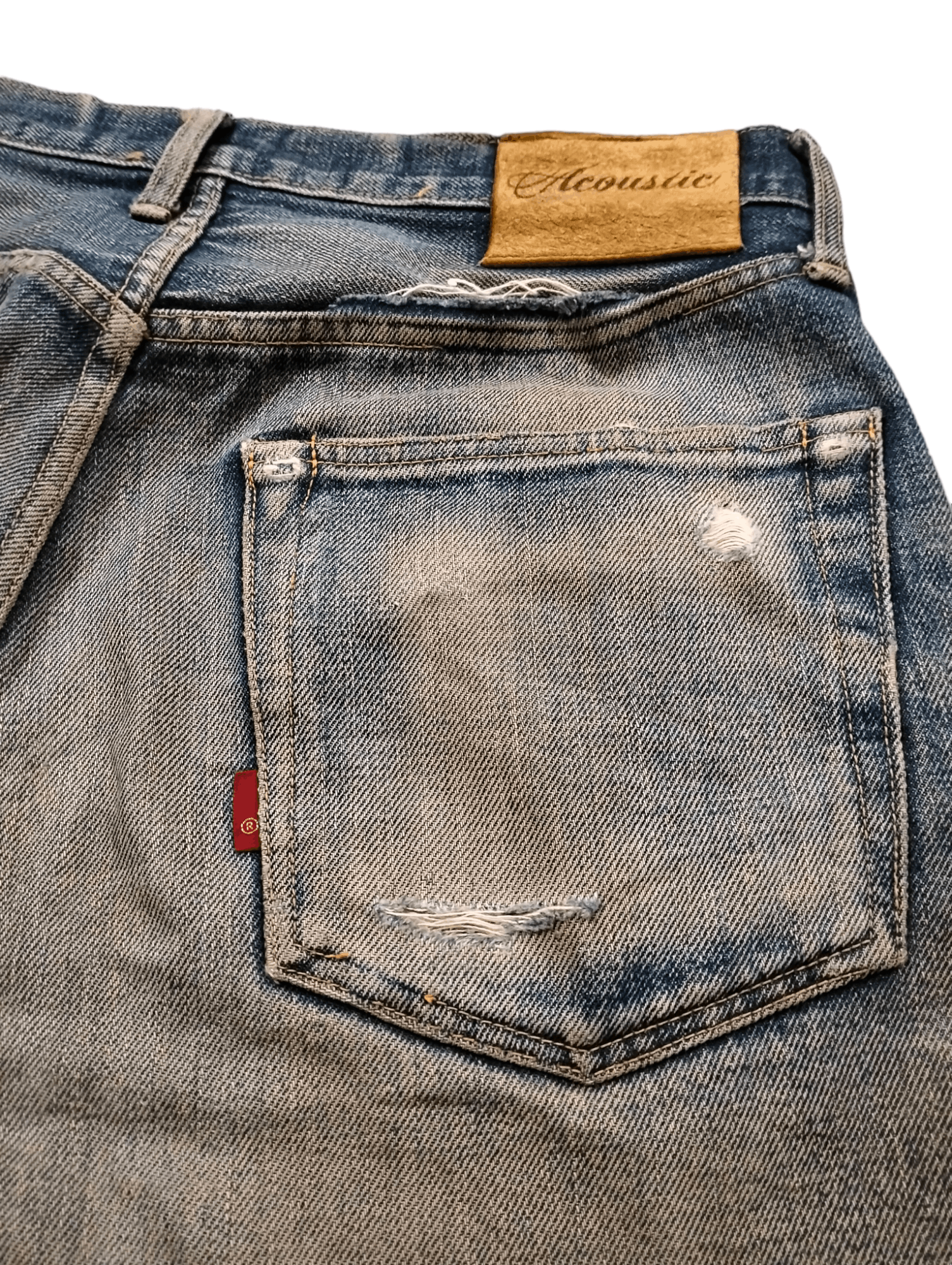 Japanese Brand Vintage Acoustic Salvage Distressed Denim Pants Size US 33 - 15 Thumbnail