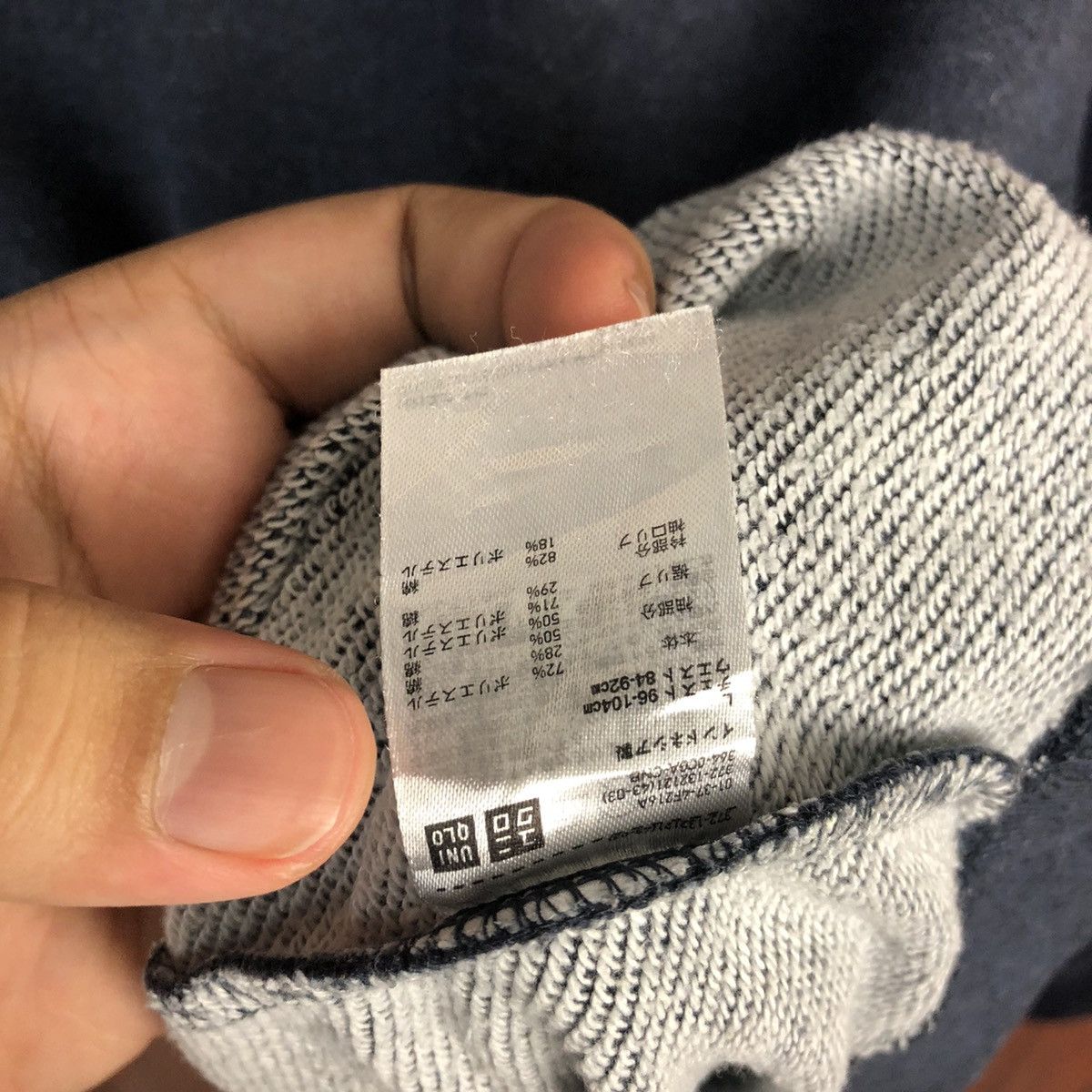 Uniqlo × Vintage Uniqlo Dark Blue Sweatshirt #7556 Size US M / EU 48-50 / 2 - 7 Thumbnail