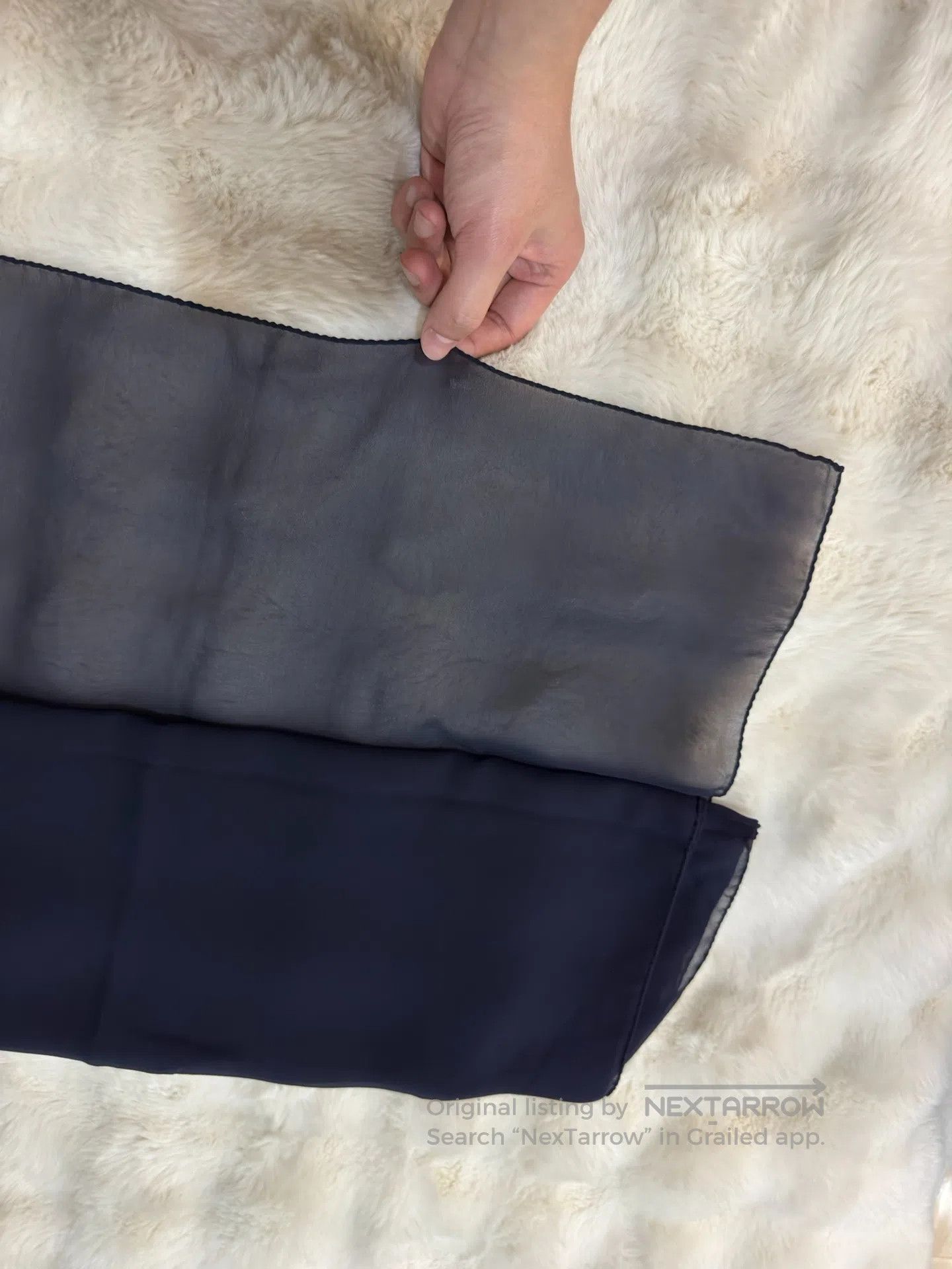 Saint Laurent Paris Saint Laurent Paris Extra Long Silk Scarf with Ribbons| Size ONE SIZE - 7 Thumbnail