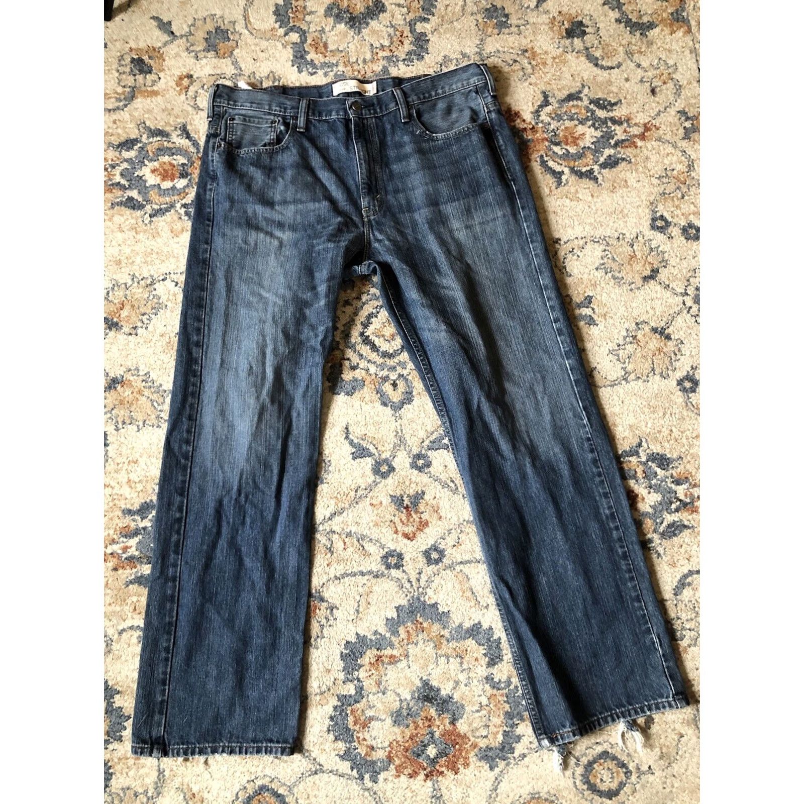 Levi's VTG Levi’s 569 Loose Straight Denim Jeans Dark Blue 38x34 Regular Men 5-Pocket Jeans Grunge 90s Size US 38 / EU 54 - 2 Thumbnail