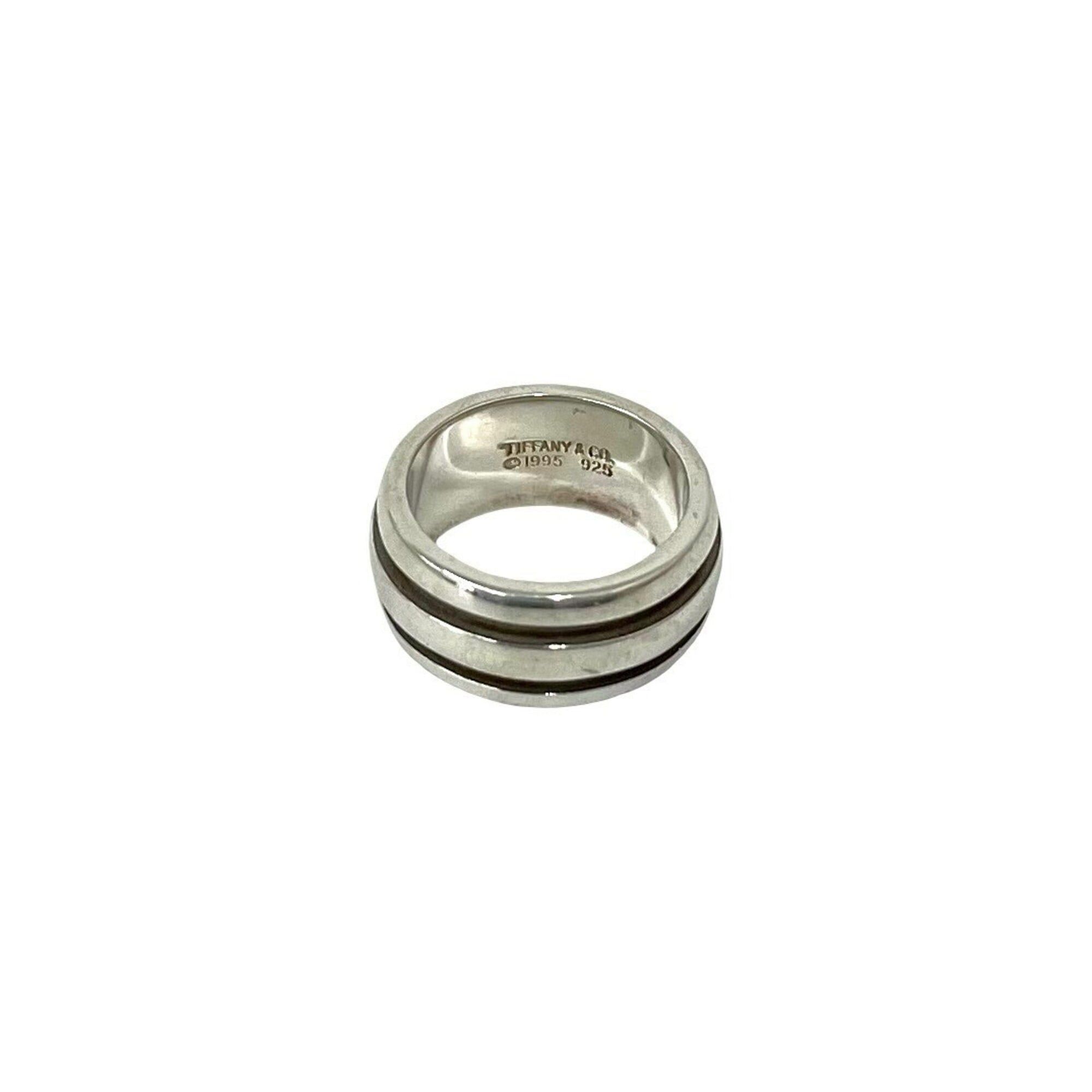Tiffany & Co. TIFFANY&Co. Tiffany Grooved Double Line Ring, 925 Sterling Silver, Accessory, Men's & Women's, 41273 Size ONE SIZE - 1 Thumbnail