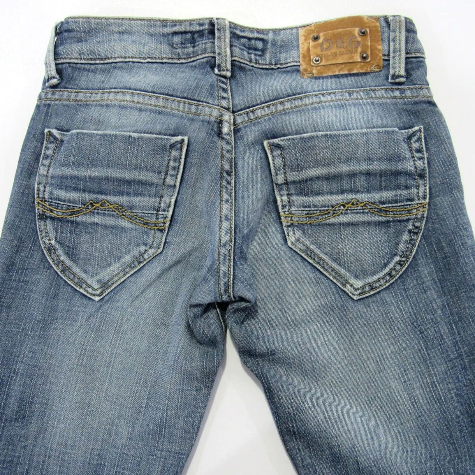 Dolce & Gabbana Dolce &Gabbana Women’s Slim Fit Straight Stretch Blue Jeans W26 L28 UK 8 Size ONE SIZE - 7 Thumbnail