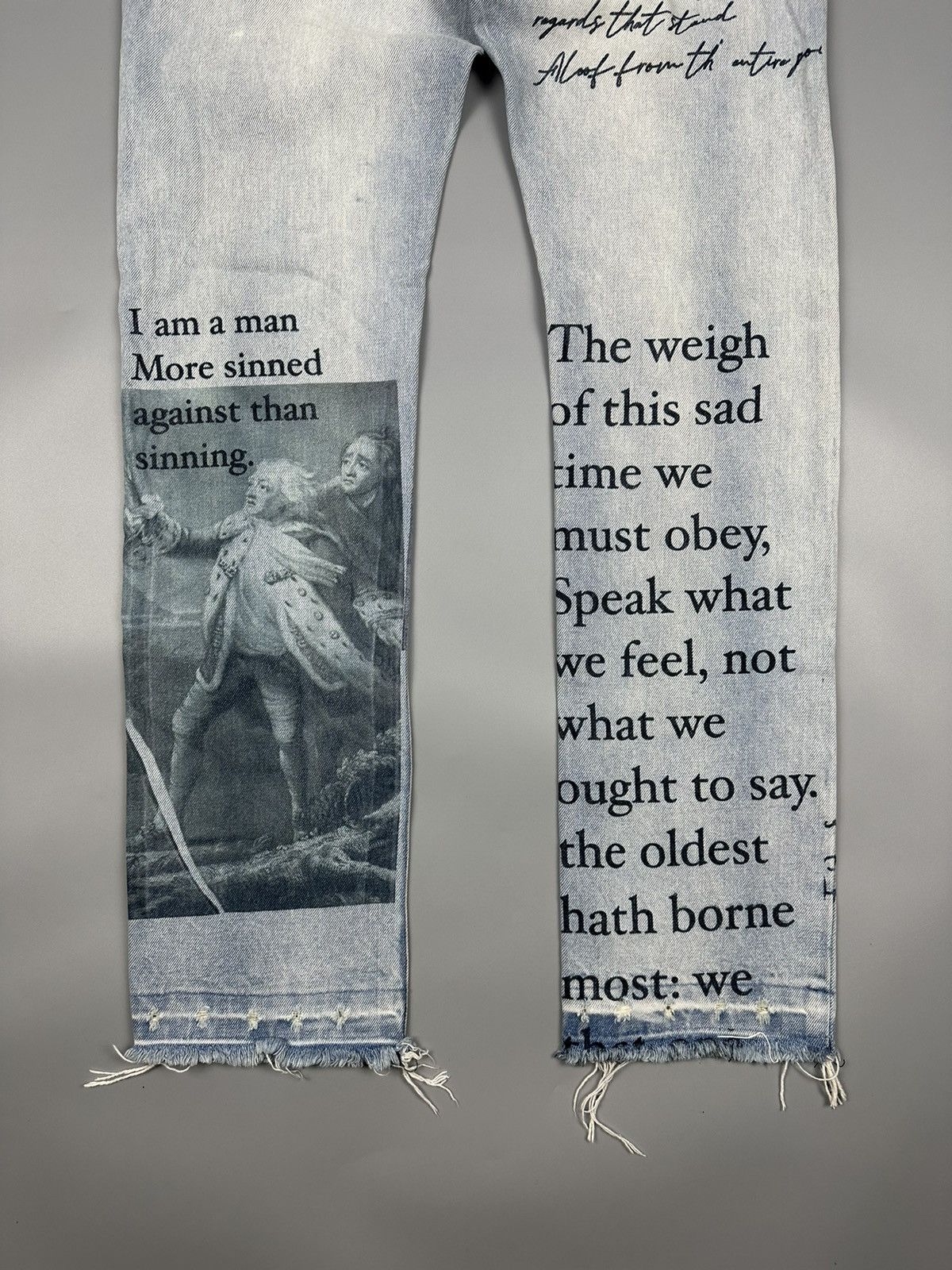 Japanese Brand × MNML 🔥Sick🔥Rare MNML Minimalist Wording Graphic Art Denim Size US 30 / EU 46 - 8 Thumbnail