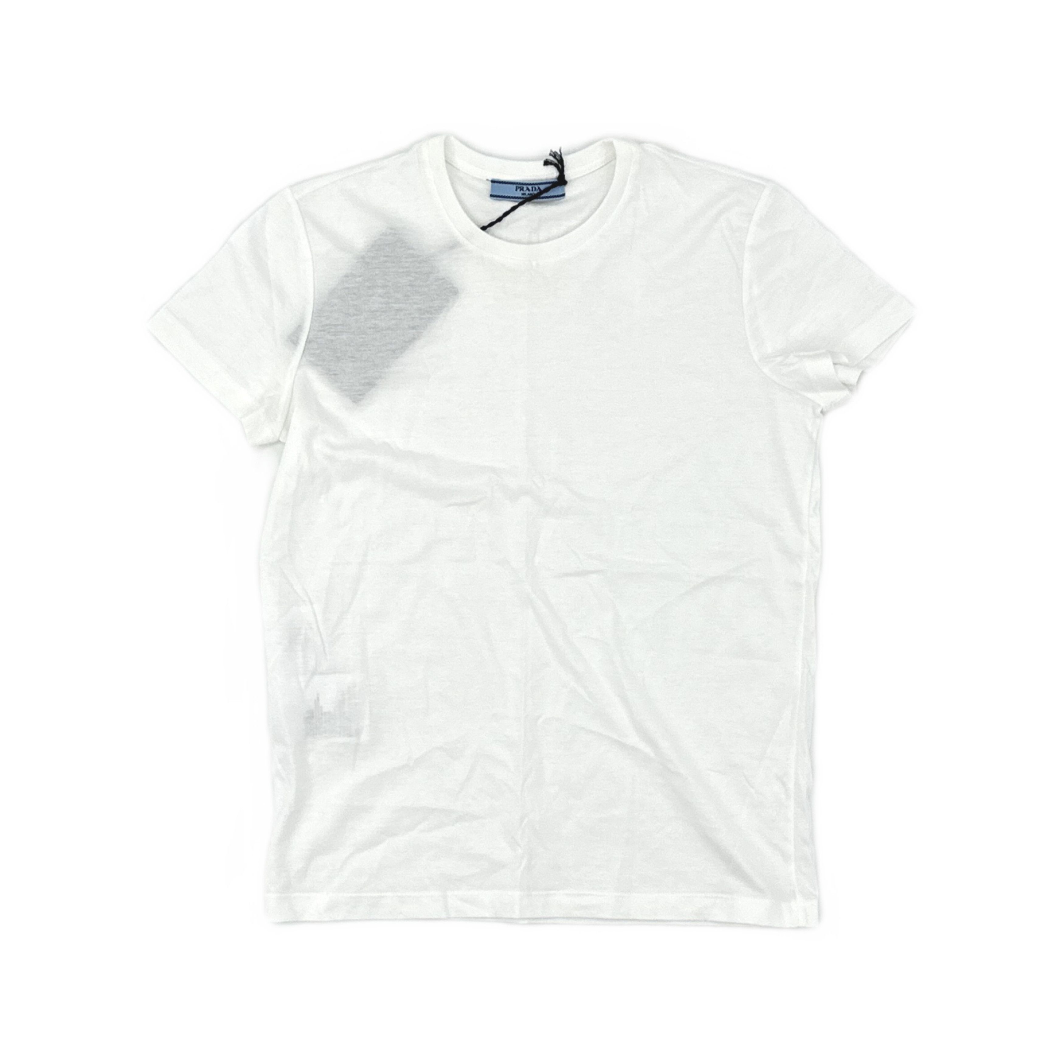 Prada Prada White Jersey T-Shirt Size S Size S / US 4 / IT 40 - 1 Thumbnail