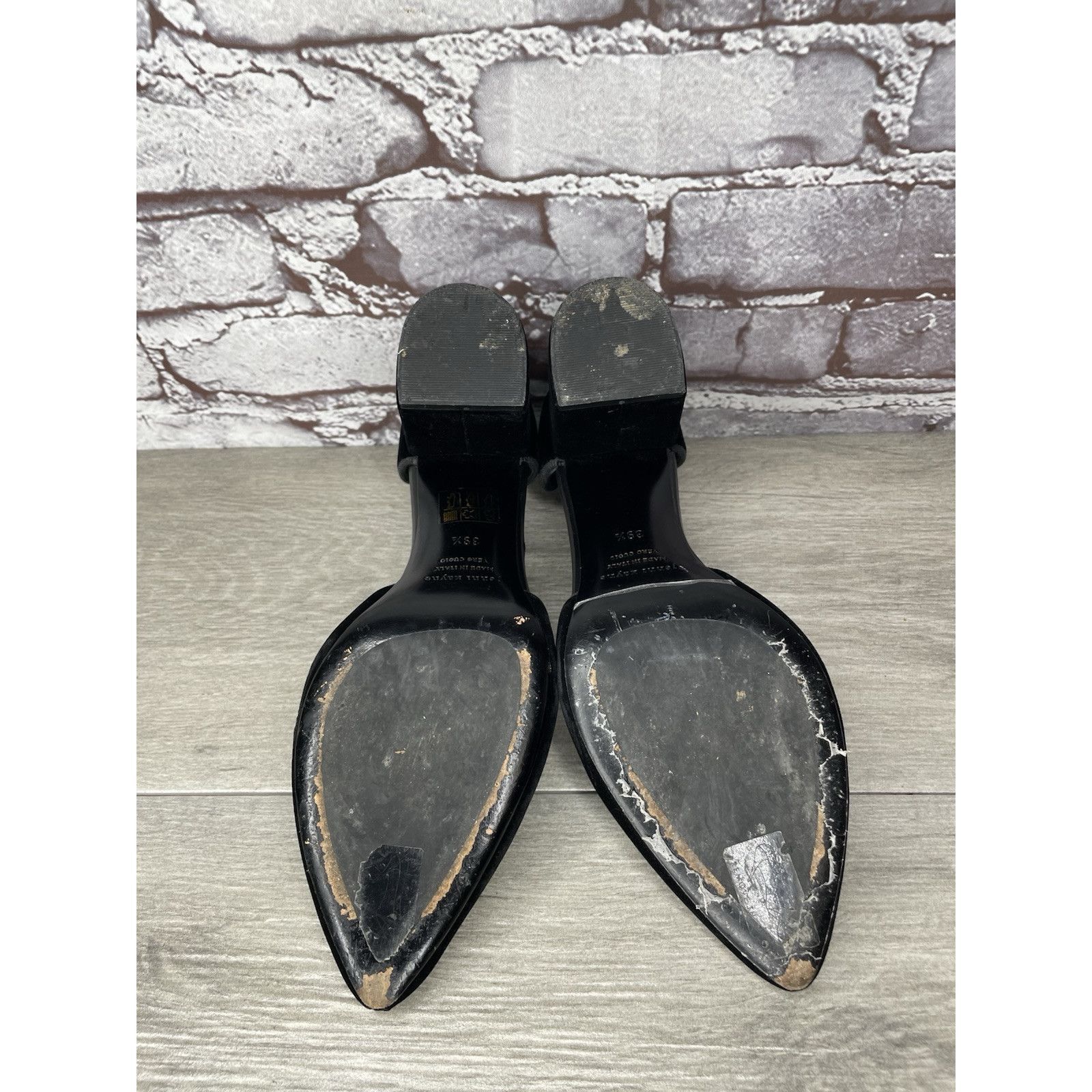 Other JENNI KAYNE Black Velvet D’ Orsay Block Heel Pointed Shoes W Size US 9 / IT 39 - 20 Thumbnail