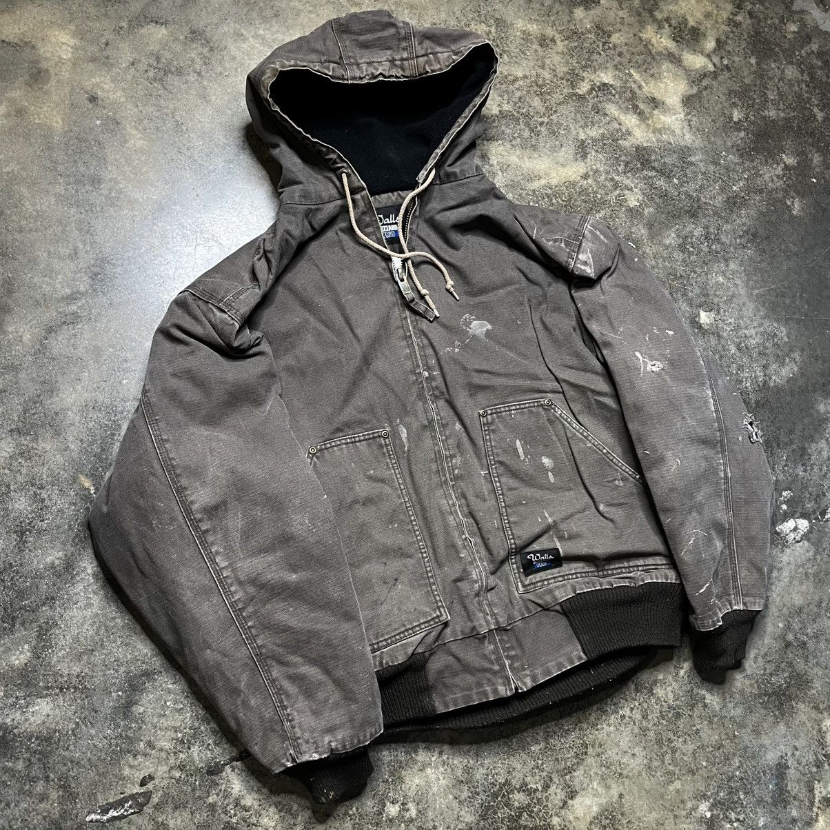 Vintage vintage carhartt style zip up distressed jacket Size US L / EU 52-54 / 3 - 2 Thumbnail