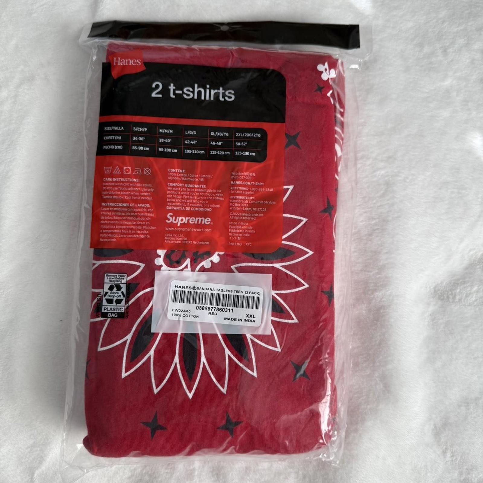 Supreme Supreme Men's Red Tshirt Size US XXL / EU 58 / 5 - 4 Thumbnail