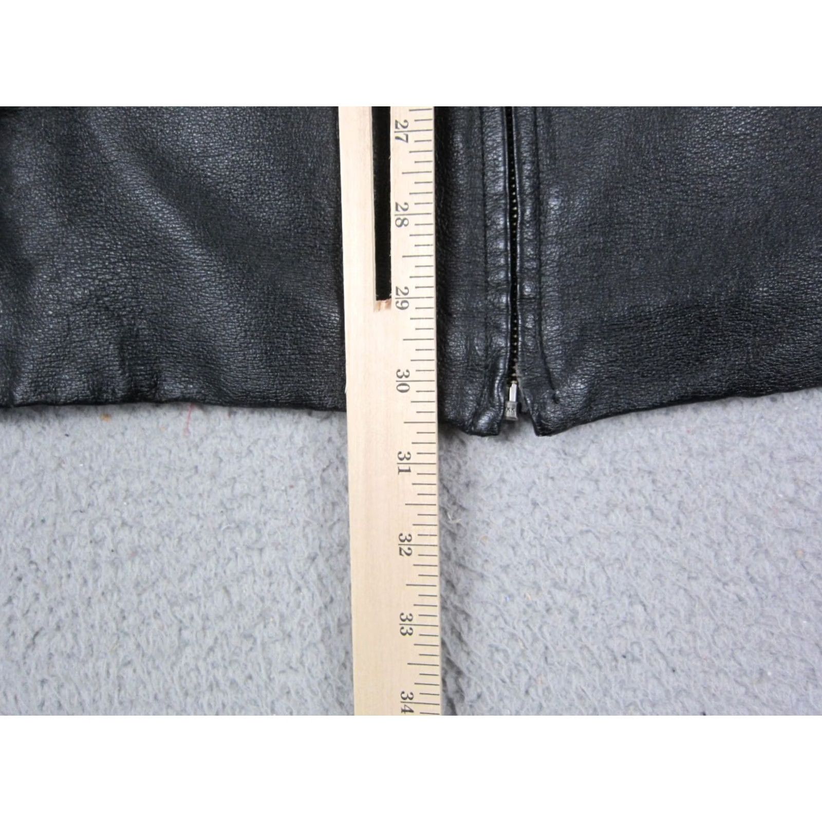 George Vintage George Leather Jacket Womens 2X 18W/20W Plus Black Biker Full Zip Motor Size XXL / US 16-18 / IT 52-54 - 6 Thumbnail