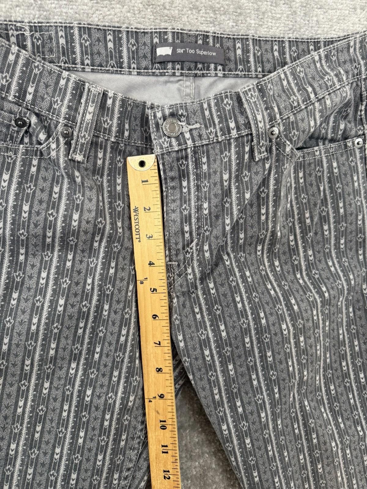 Levi's Levi's 524 Too Superlow Stretch Skinny Jeans Stripe 31x31 Size 31" - 5 Thumbnail