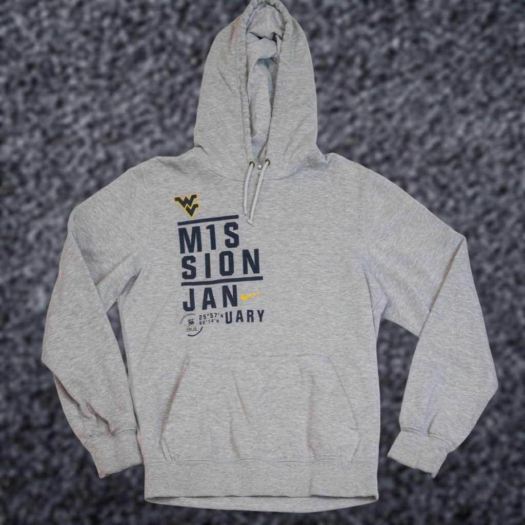 Nike Nike WVU West Virginia Mountaineers Hoodie Mens S Gray Pullover Sweatshirt NCAA Collegewear Size US S / EU 44-46 / 1 - 1 Thumbnail