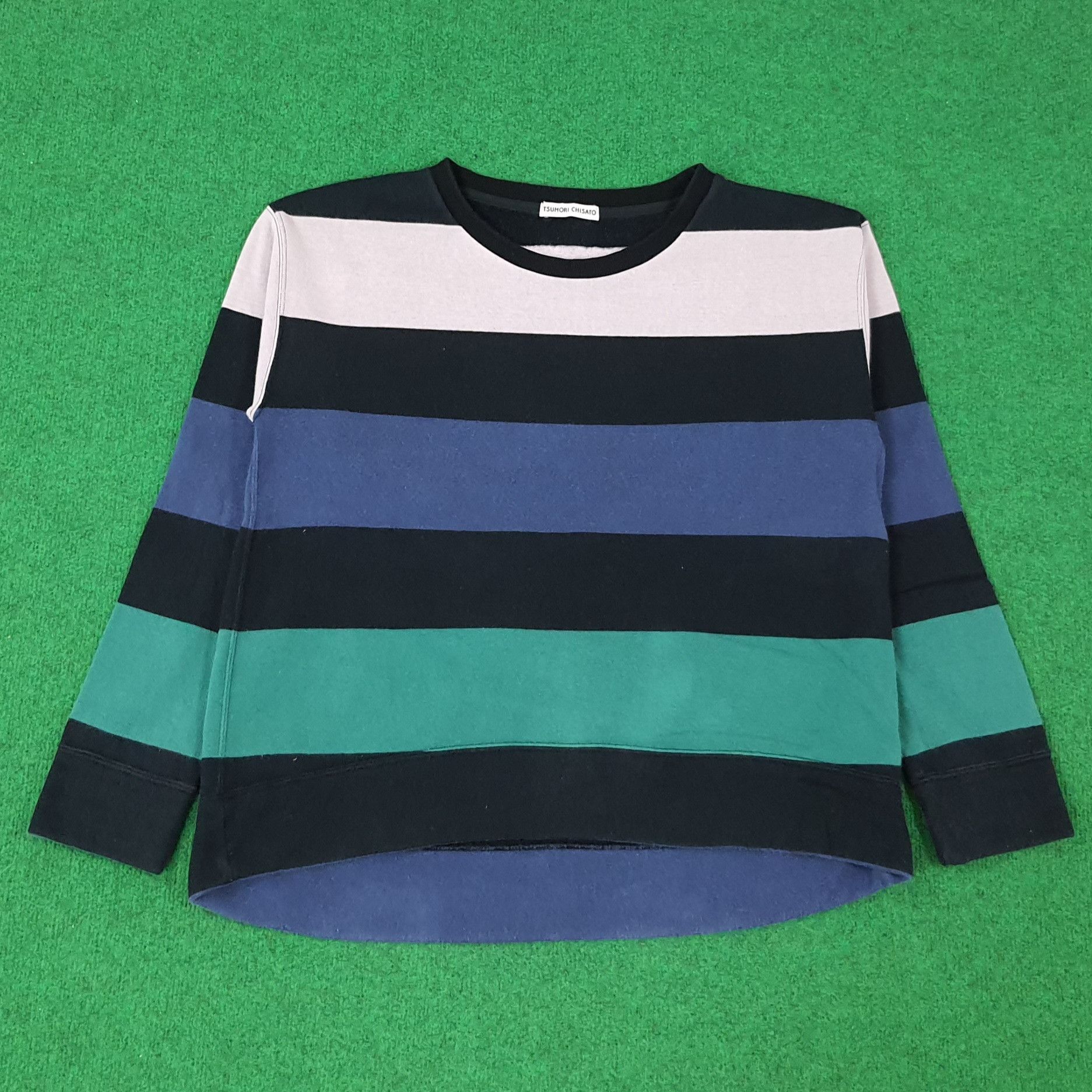 Tsumori Chisato Vintage Tsumori Chisato Stripes Designer Sweatshirt C241N2 Size US M / EU 48-50 / 2 - 1 Thumbnail