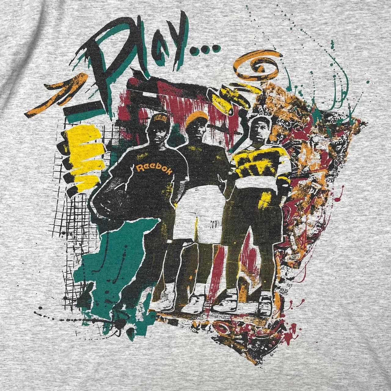 Reebok Vintage 90s Reebok Basketball Play T Shirt Gray Size XXL Size US XXL / EU 58 / 5 - 3 Thumbnail