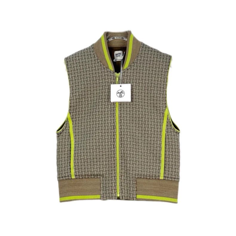 Hermes Hermes Beige Logo Cotton Nylon Vest Size US XS / EU 42 / 0 - 1 Thumbnail