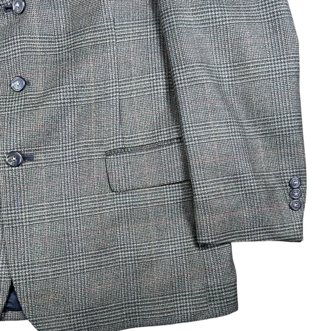 Hunter Jonathan Hunter Blazer Mens 42R Grey Brown Glen Plaid Sport Coat USA Tailored Size 42R - 6 Thumbnail