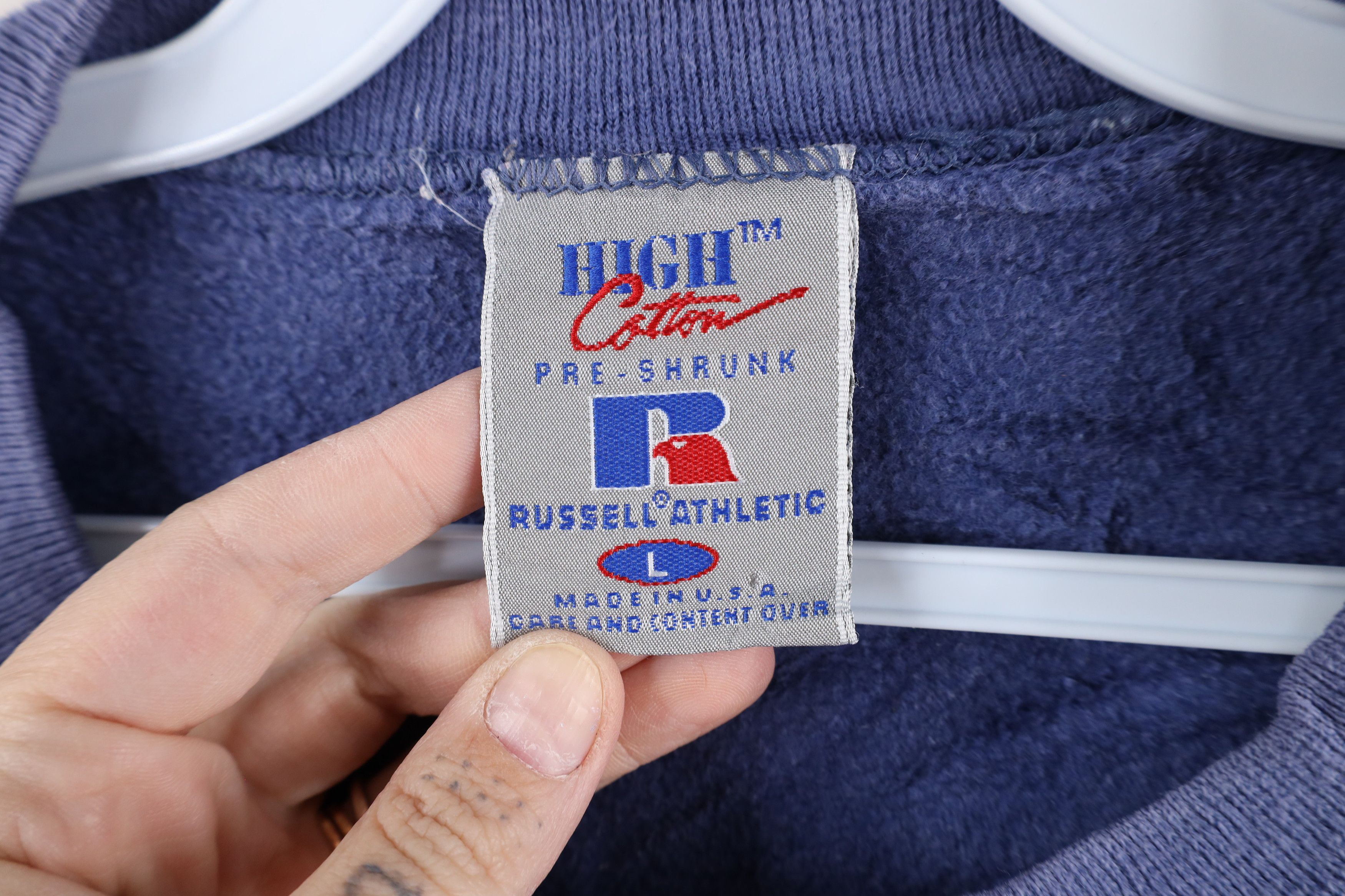 Russell Athletic × Vintage Vintage 90s Russell Athletic Blank Crewneck Sweatshirt USA Size US L / EU 52-54 / 3 - 4 Thumbnail