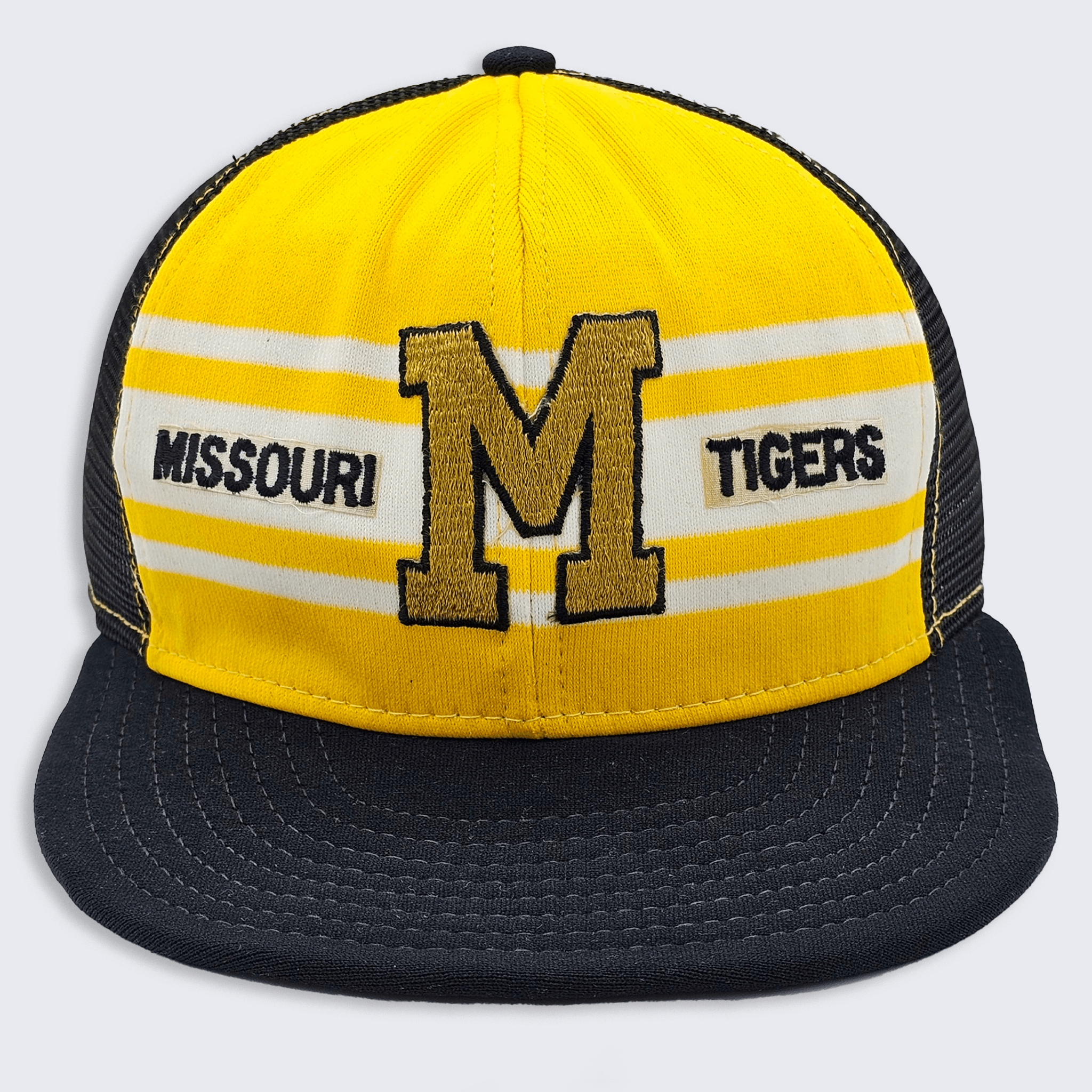 Vintage Missouri Tigers Vintage 80s AJD Superstripe Trucker Hat Size ONE SIZE - 1 Thumbnail