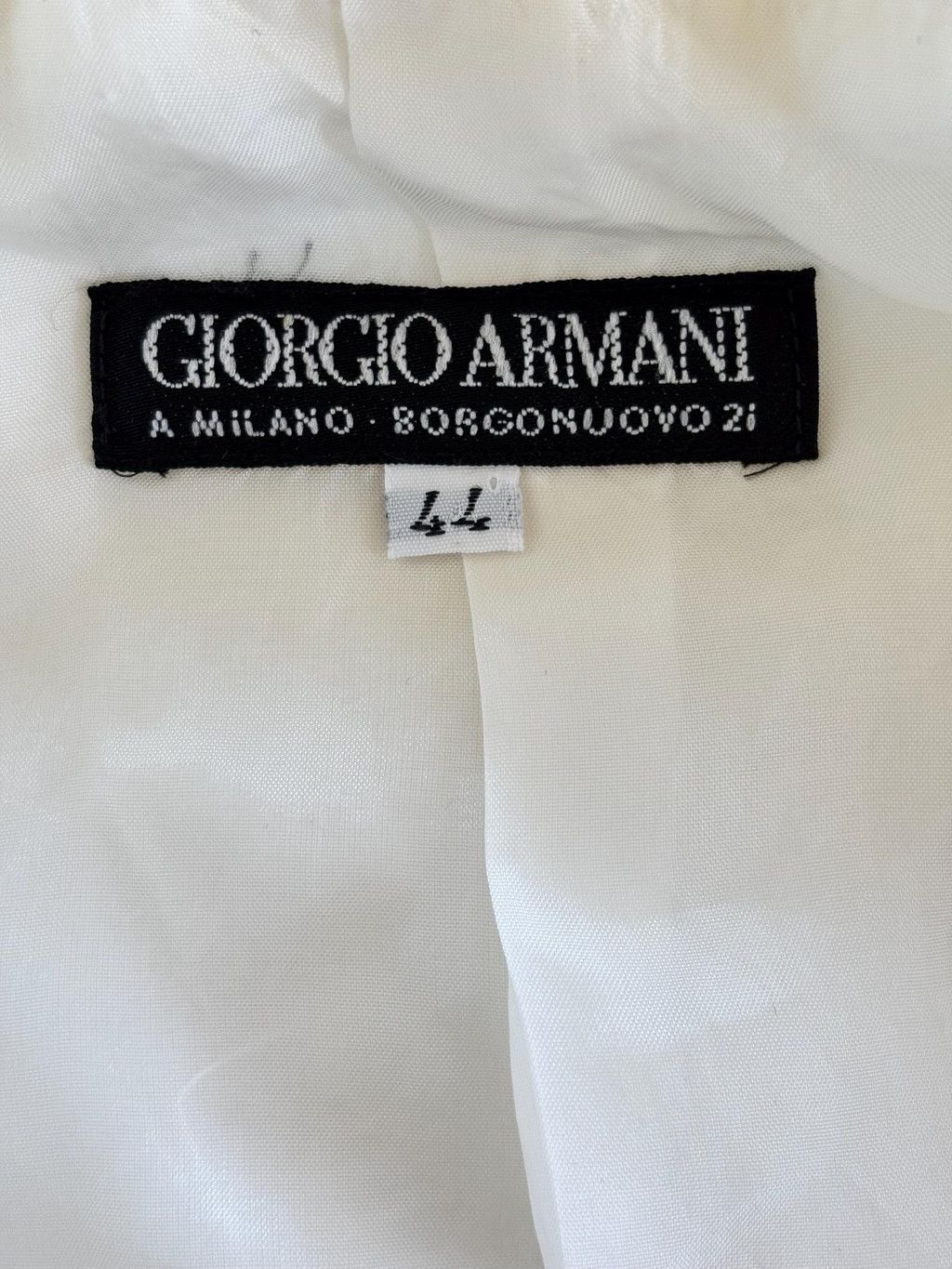 Giorgio Armani Giorgio Armani Vintage White Textured Peplum Blazer Size M / US 6-8 / IT 42-44 - 6 Thumbnail