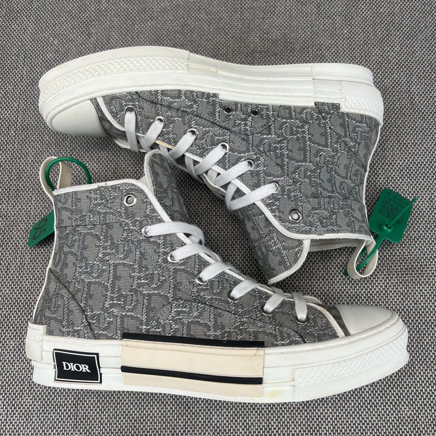 Dior Dior B23 White Gray All Over Print Sneakers 41 Size US 8 / EU 41 - 2 Thumbnail