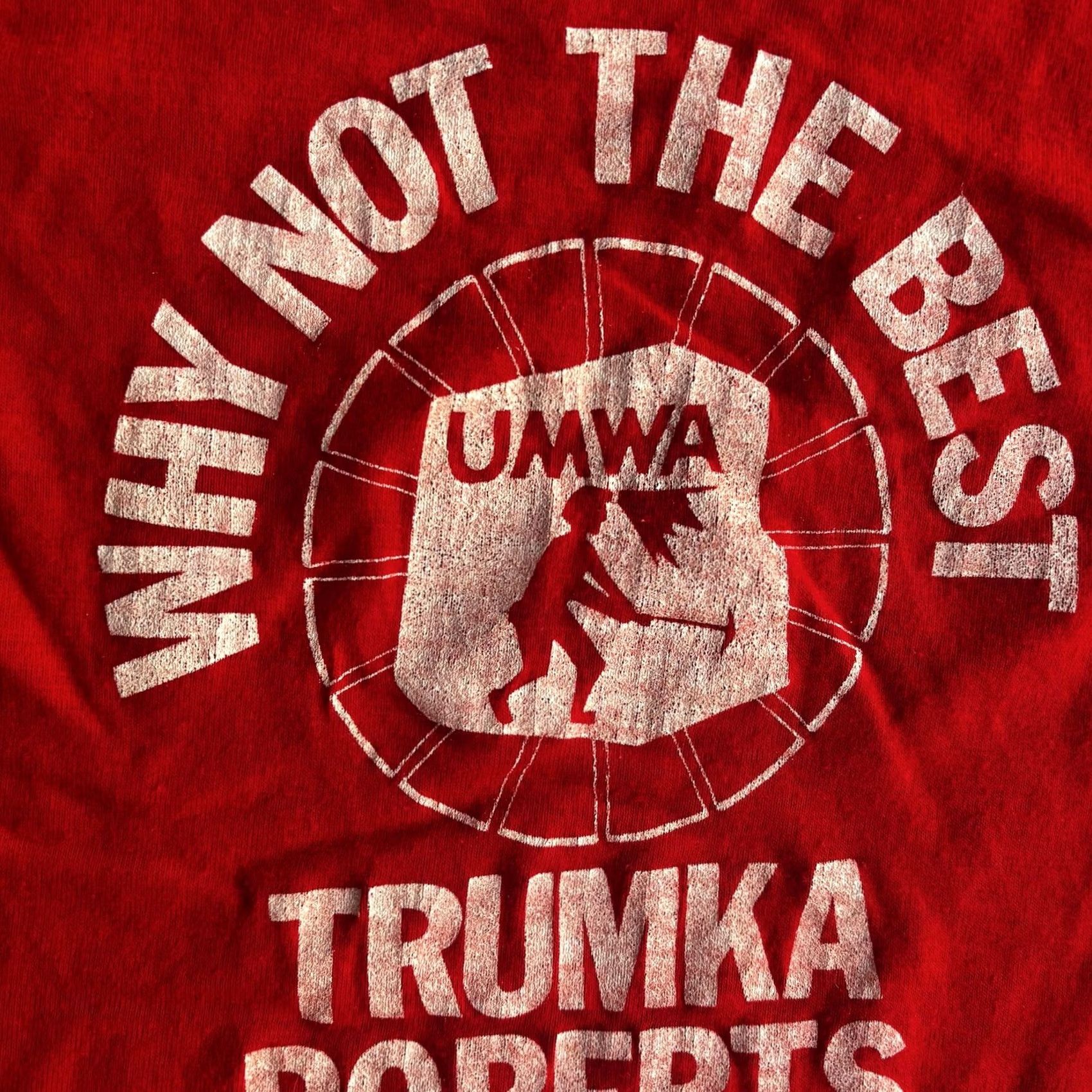 Vintage VINTAGE Barclay Juniors Dress T Shirt Junior Small Red UMWA Graphic Tee Shirt Dress Juniors Small Red Graphic Print Retro 90s Mens Womens Boys Girls Size XS / US 0-2 / IT 36-38 - 2 Thumbnail