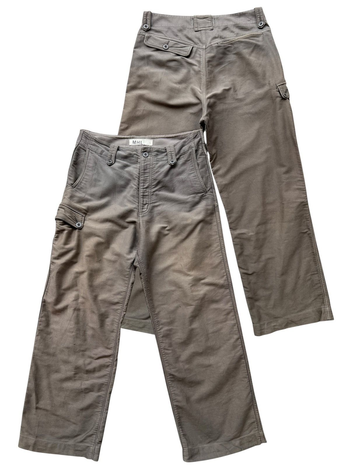 Margaret Howell MHL Multipocket Grey Sunfaded Baggy Pants Size US 34 / EU 50 - 1 Thumbnail