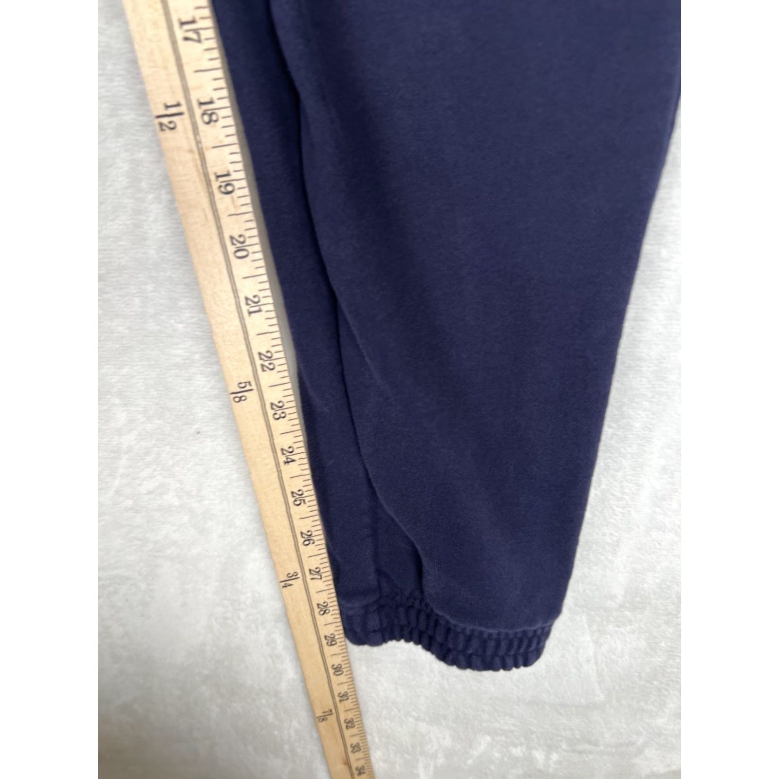 YoungLA YoungLA Sweatpants Mens Medium Blue Fleece Joggers Tapered Athletic Embroidered Slim Pockets Drawstring Waist Inseam 29in Regular Cotton Size US 31 - 4 Thumbnail