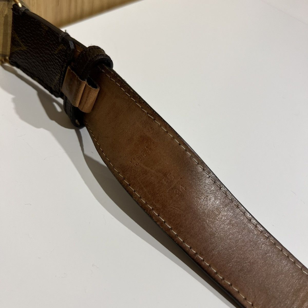 Louis Vuitton Louis Vuitton Metal Buckle Logo Monogram Belt M9842 Size 34 - 2 Thumbnail
