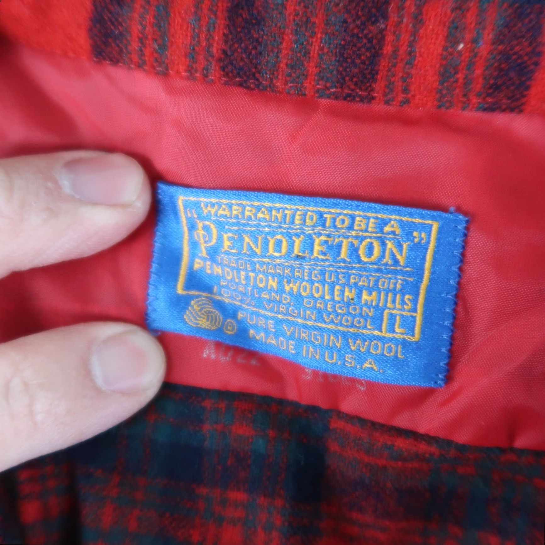 Pendleton VINTAGE Pendleton Board Shirt Shirt Mens L Red Wool Flap Pockets Loop Collar 90s Retro USA Button-Up Size US L / EU 52-54 / 3 - 5 Thumbnail