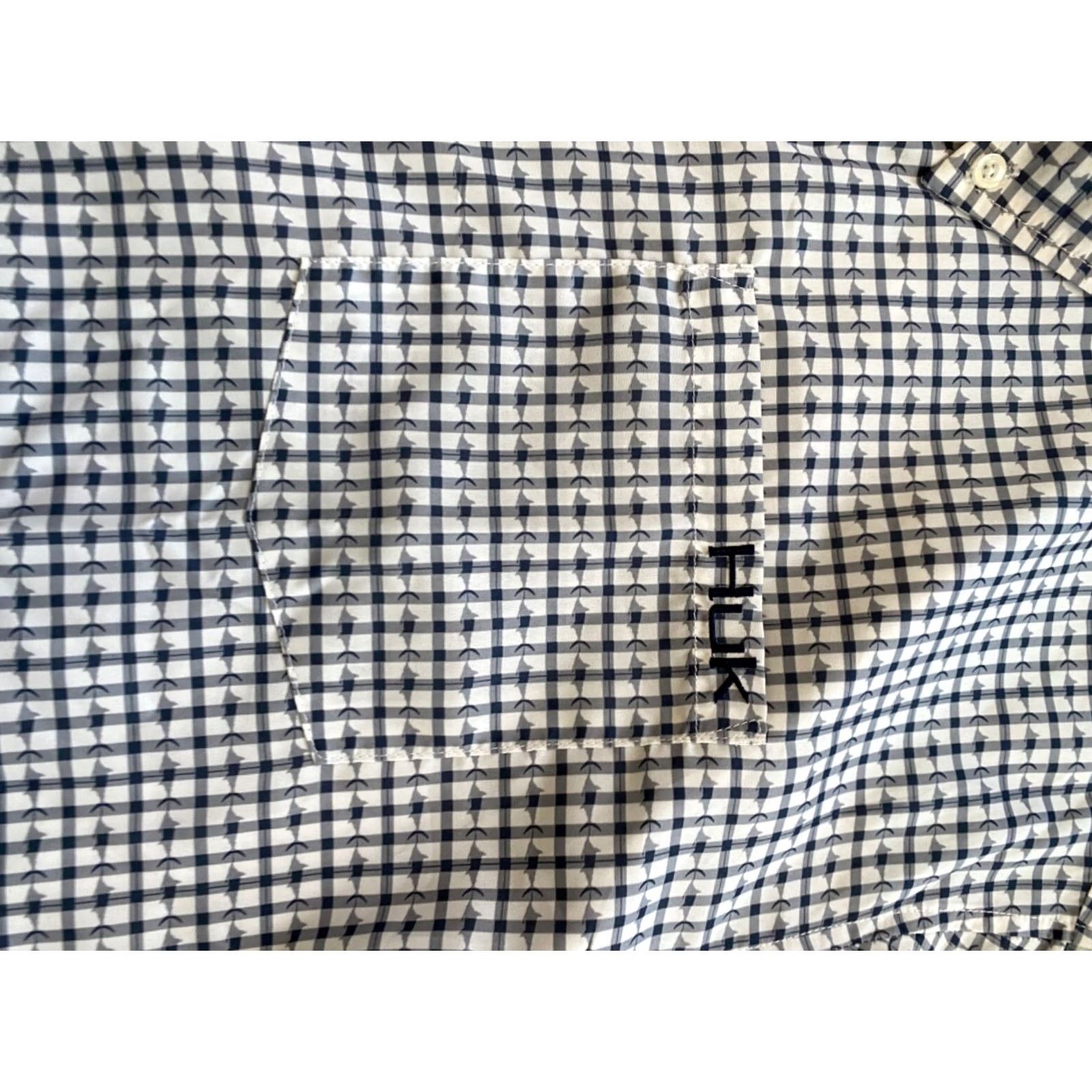 Vintage Huk Performance Fishing Long Sleeve Button Down - 2XL - White Black Size US XXL / EU 58 / 5 - 2 Thumbnail