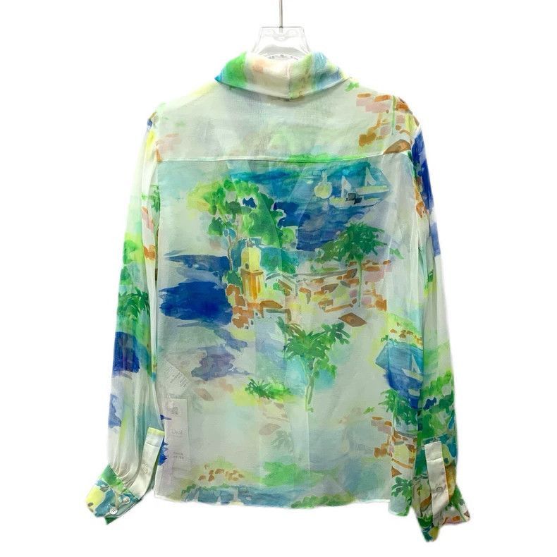 Celine Celine Colorful Silk Long Sleeve Shirt Size US M / EU 48-50 / 2 - 2 Thumbnail