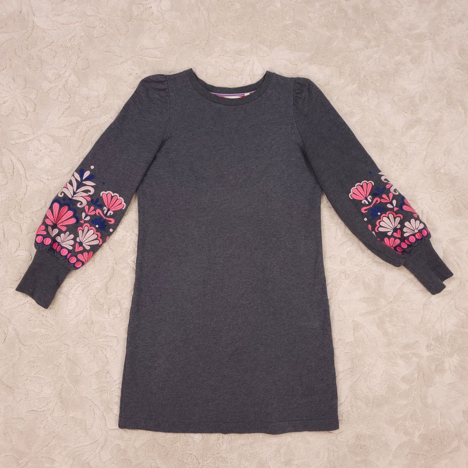 Boden Boden Ramona Embroidered Sweatshirt Dress Gray Sz 6 Size M / US 6-8 / IT 42-44 - 5 Thumbnail