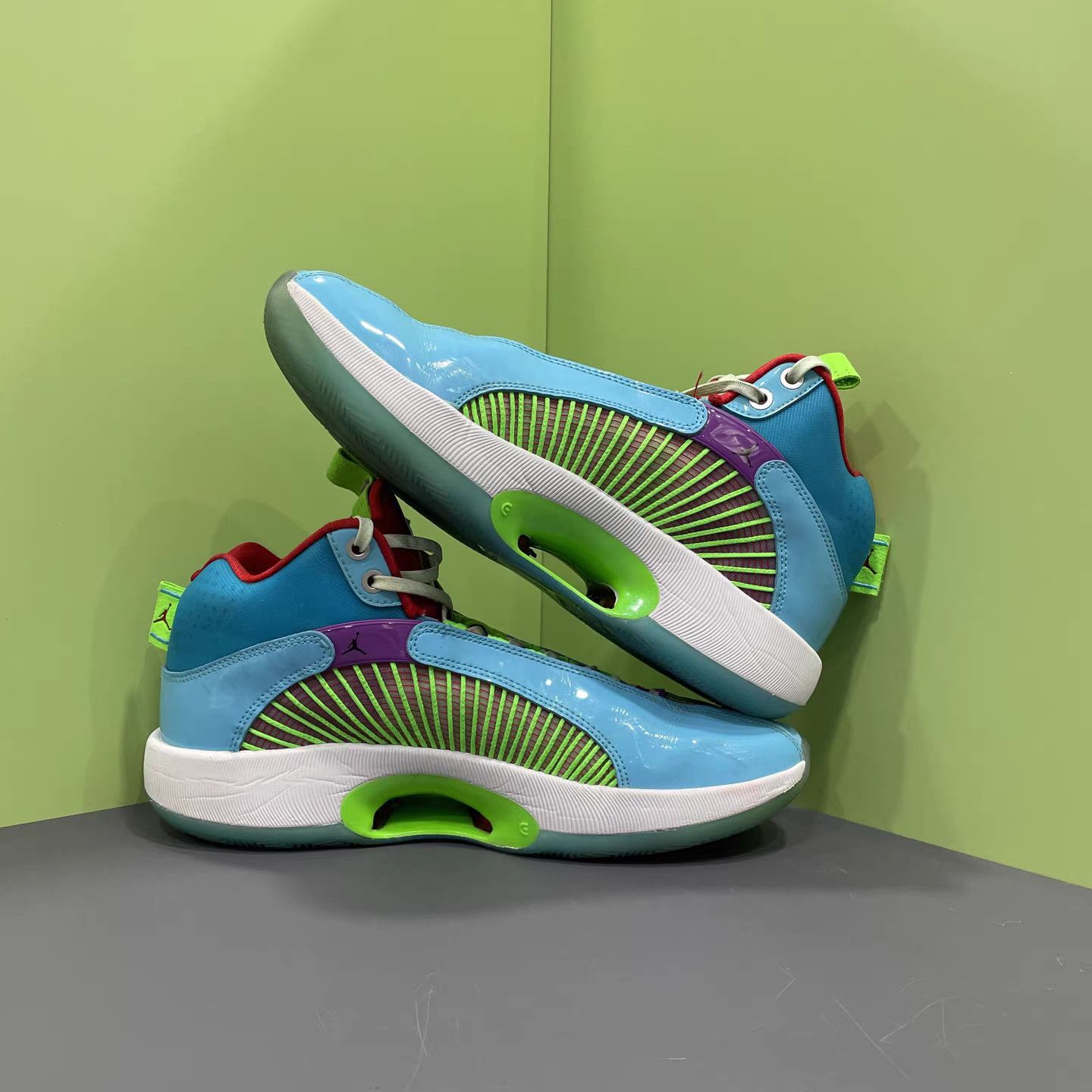 Jordan Brand Air Jordan 35 Tatum PE Blue/Green Basketball Shoes K15 Size US 9.5 / EU 42-43 - 5 Thumbnail