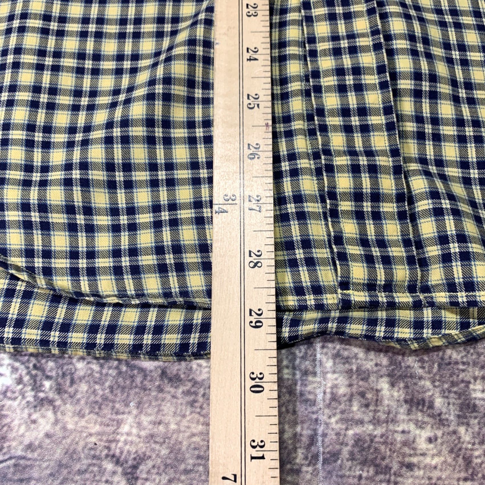 Nautica Nautica Button-Down Long Sleeve Shirt Plaid Cotton Mens Large Yellow Black Multicolor Pattern Classic Preppy Shirt Mens L Size US L / EU 52-54 / 3 - 5 Thumbnail