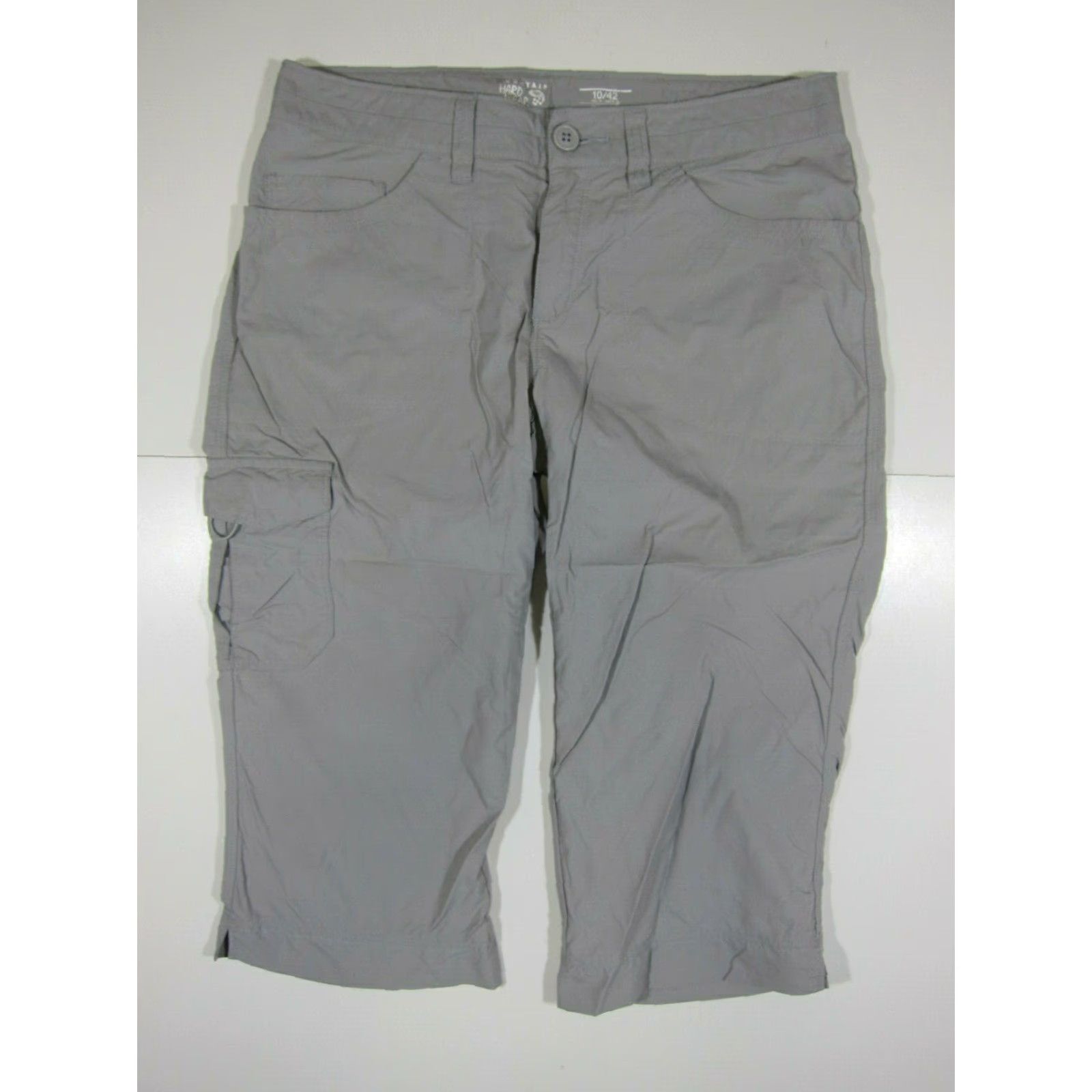 Mountain Hardwear Mountain Hardwear Nylon Grey Travel Hike Active Cargo Crop Capri Pant Size 10/42 Womens Crop Pant 32" Waist 18" Inseam Grey 80s 90s Travel Workwear Size 32" / US 10 / IT 46 - 8 Thumbnail