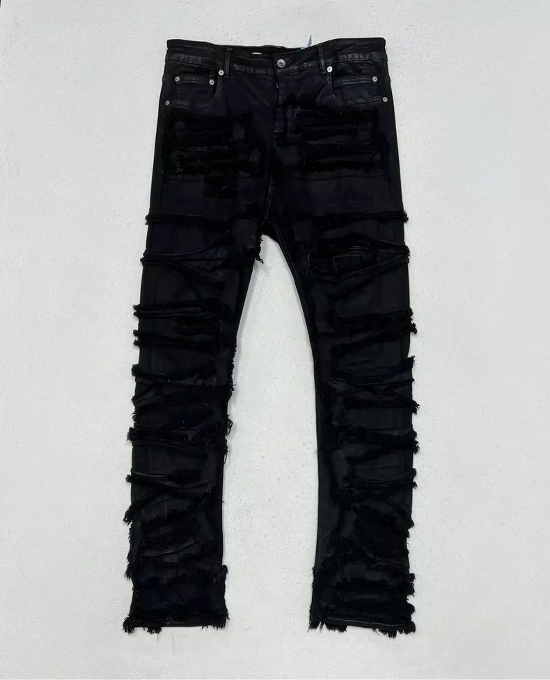 Rick Owens Rick Owens Distressed Black Jeans Size 34 Size US 34 / EU 50 - 1 Thumbnail