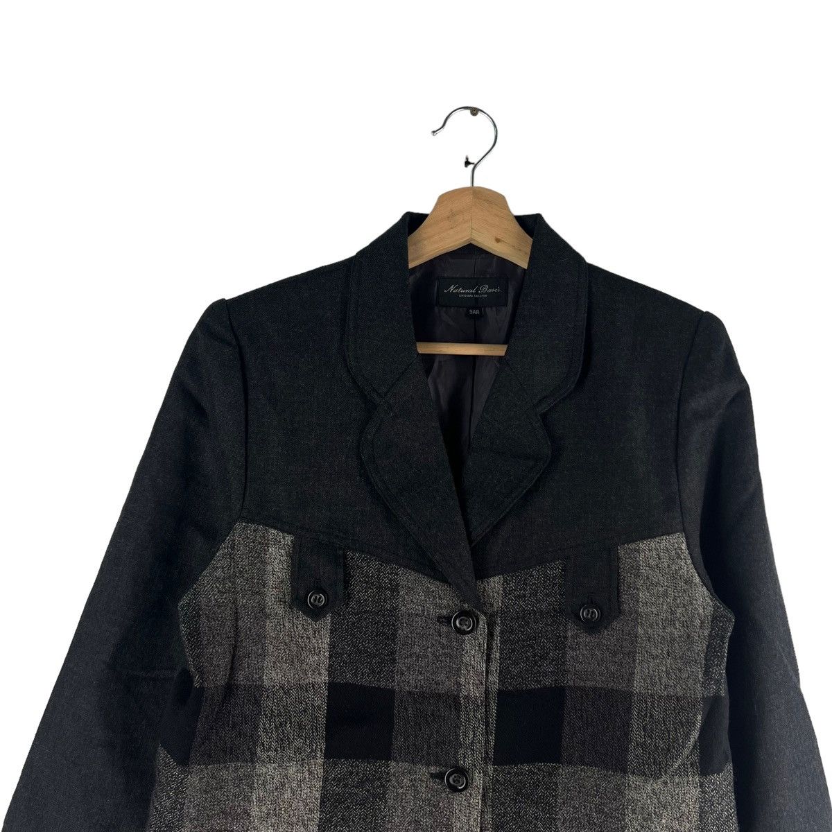 Japanese Brand 🔥Vtg Tartan Design Jacket Natural Basic Issey Miyake Size US S / EU 44-46 / 1 - 2 Thumbnail