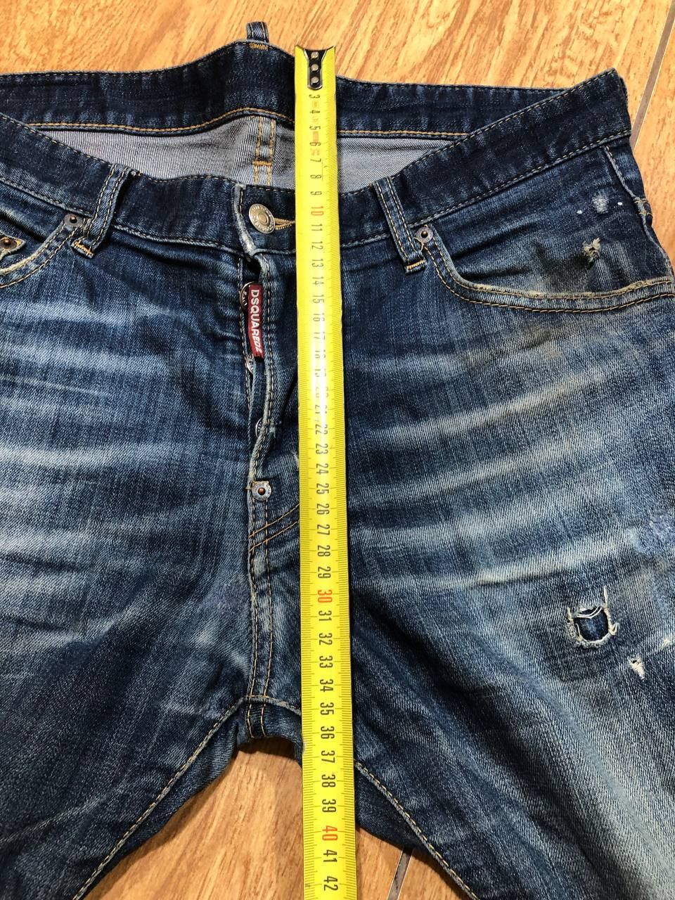 Dsquared2 Dsquared2 Logo Painted Distressed Slim Men's Jeans Size US 34 / EU 50 - 11 Thumbnail