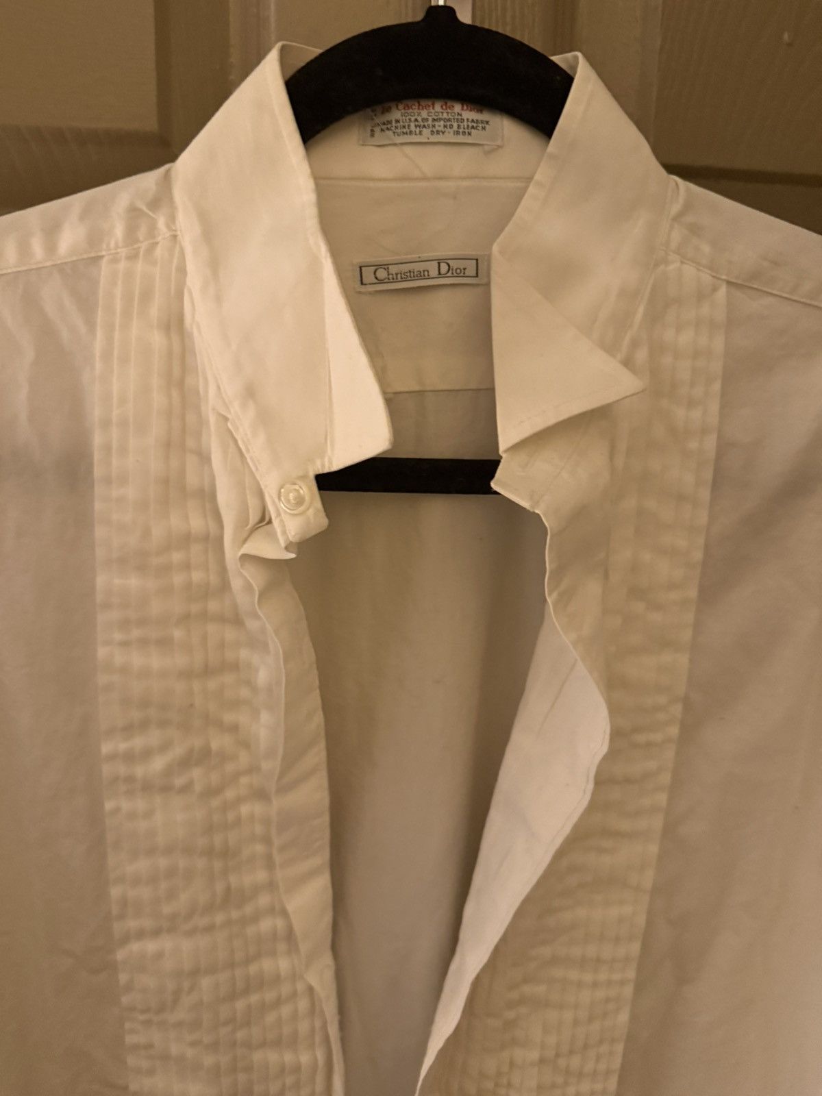 Christian Dior Monsieur Made in the USA Christian Dior tuxedo shirt from the 80’s Size 42R - 3 Thumbnail