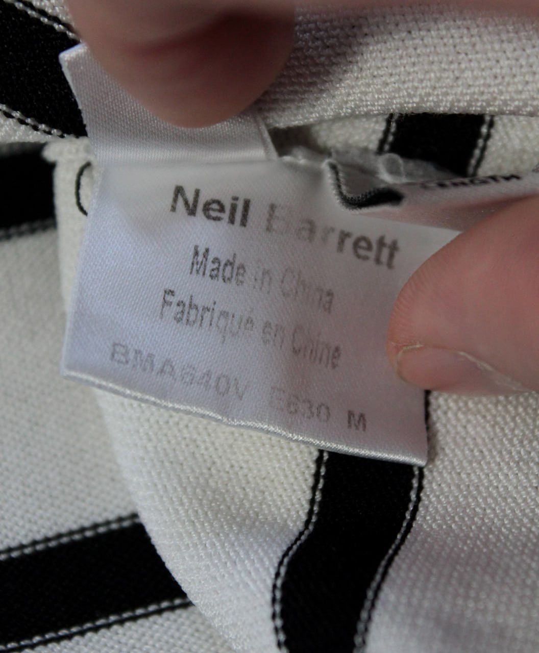 Neil Barrett 🔥 Neil Barrett Striped Knit Crew Neck Slim Fit Pullover Size US M / EU 48-50 / 2 - 8 Thumbnail