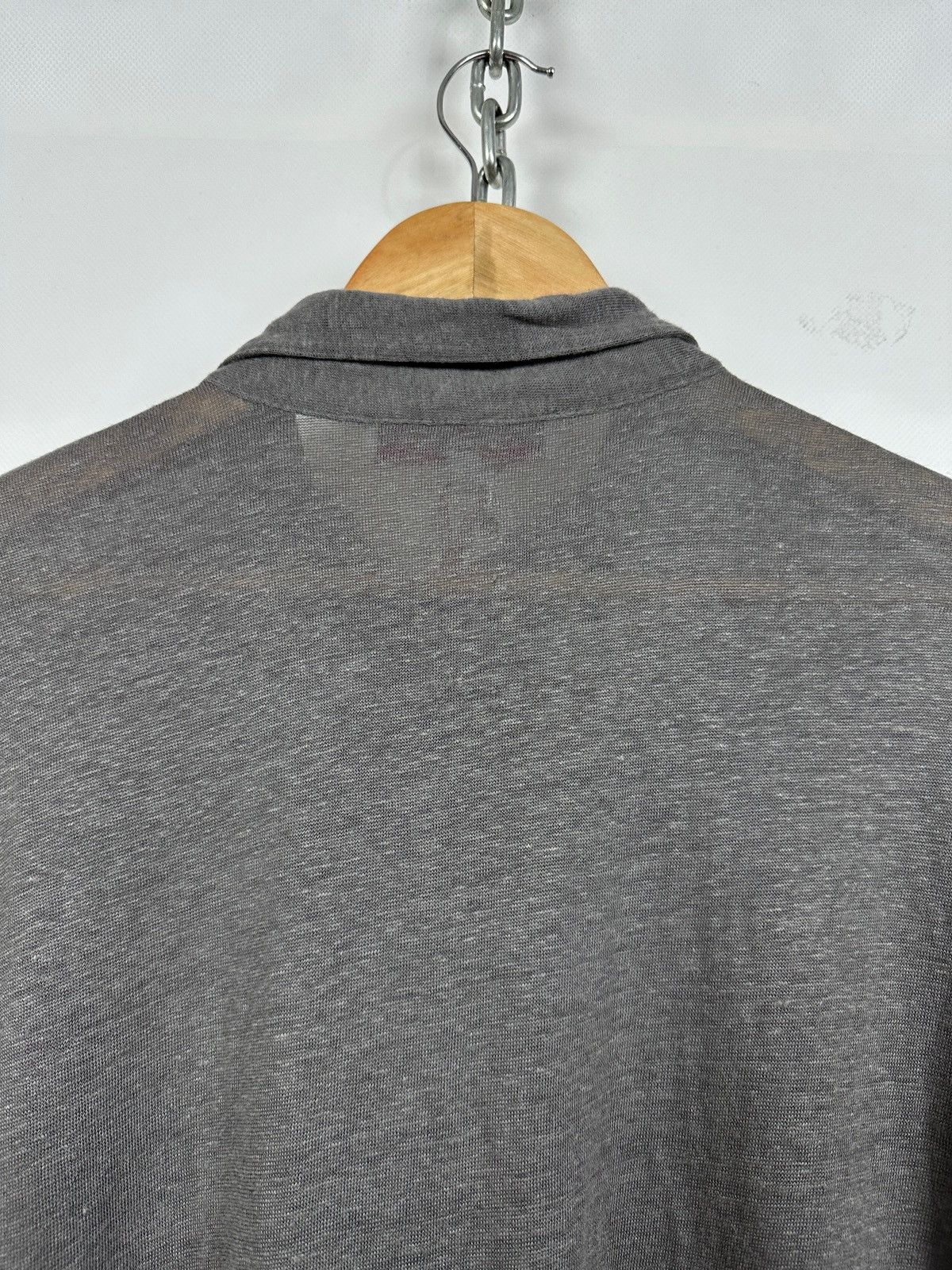 Orlebar Brown Orlebar Brown Linen Grey Polo Shirt Size US XXL / EU 58 / 5 - 12 Thumbnail