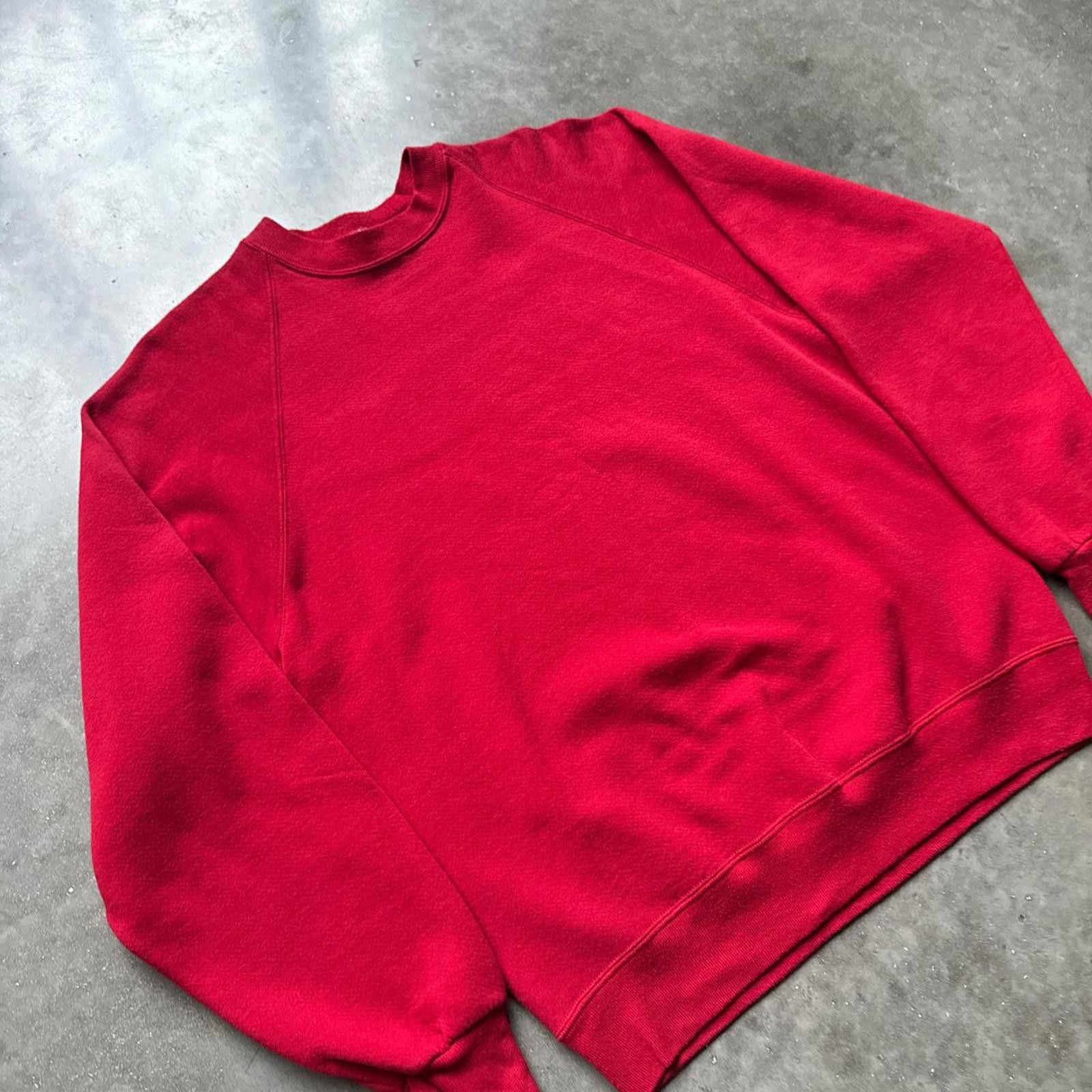 Jerzees Jerzees Vintage 90’s Red Blank Crewneck Size US L / EU 52-54 / 3 - 3 Thumbnail