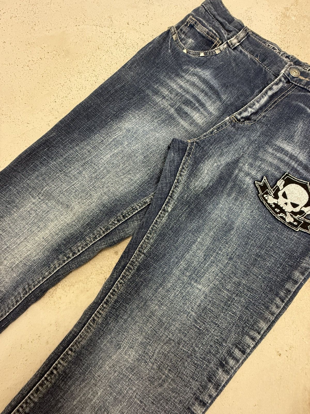 Hysteric Glamour × Japanese Brand Hysteric Glamour Style Poems Skull Studded Jeans Size US 30 / EU 46 - 10 Thumbnail