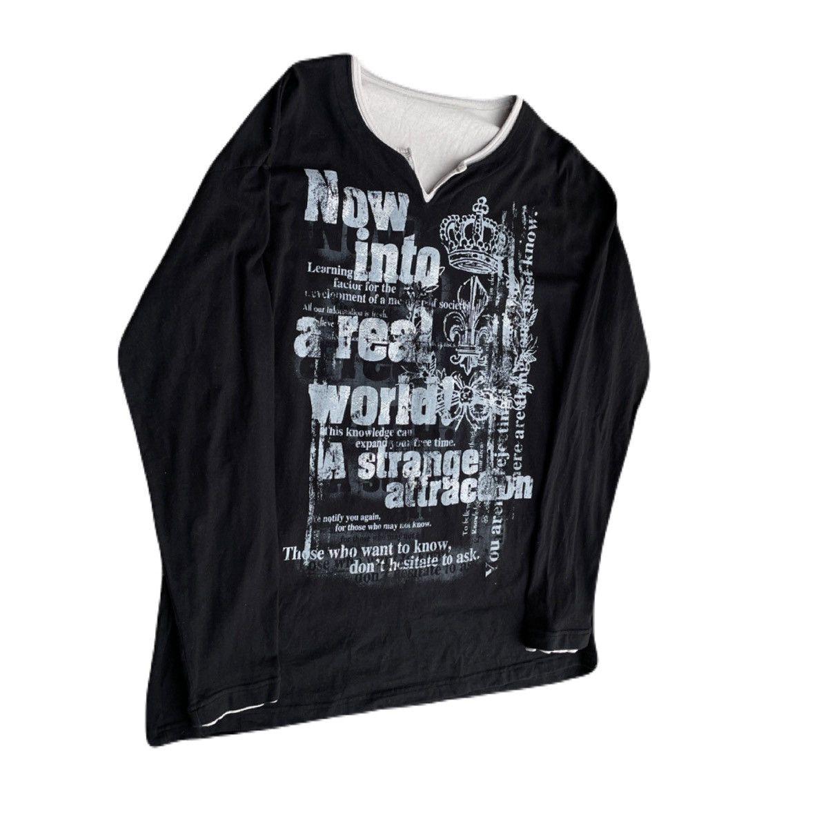 If Six Was Nine 2000s Japanese archive Layered Poem Long Sleeve Tee Vkei Y2K Size US XL / EU 56 / 4 - 3 Thumbnail