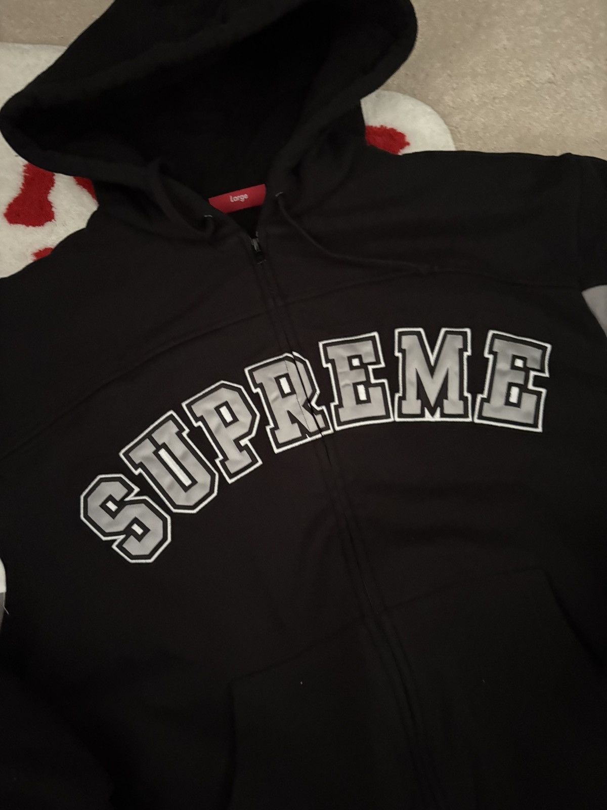 Supreme Supreme Filled Zip Up Hoodie Black Large New Size US L / EU 52-54 / 3 - 2 Thumbnail