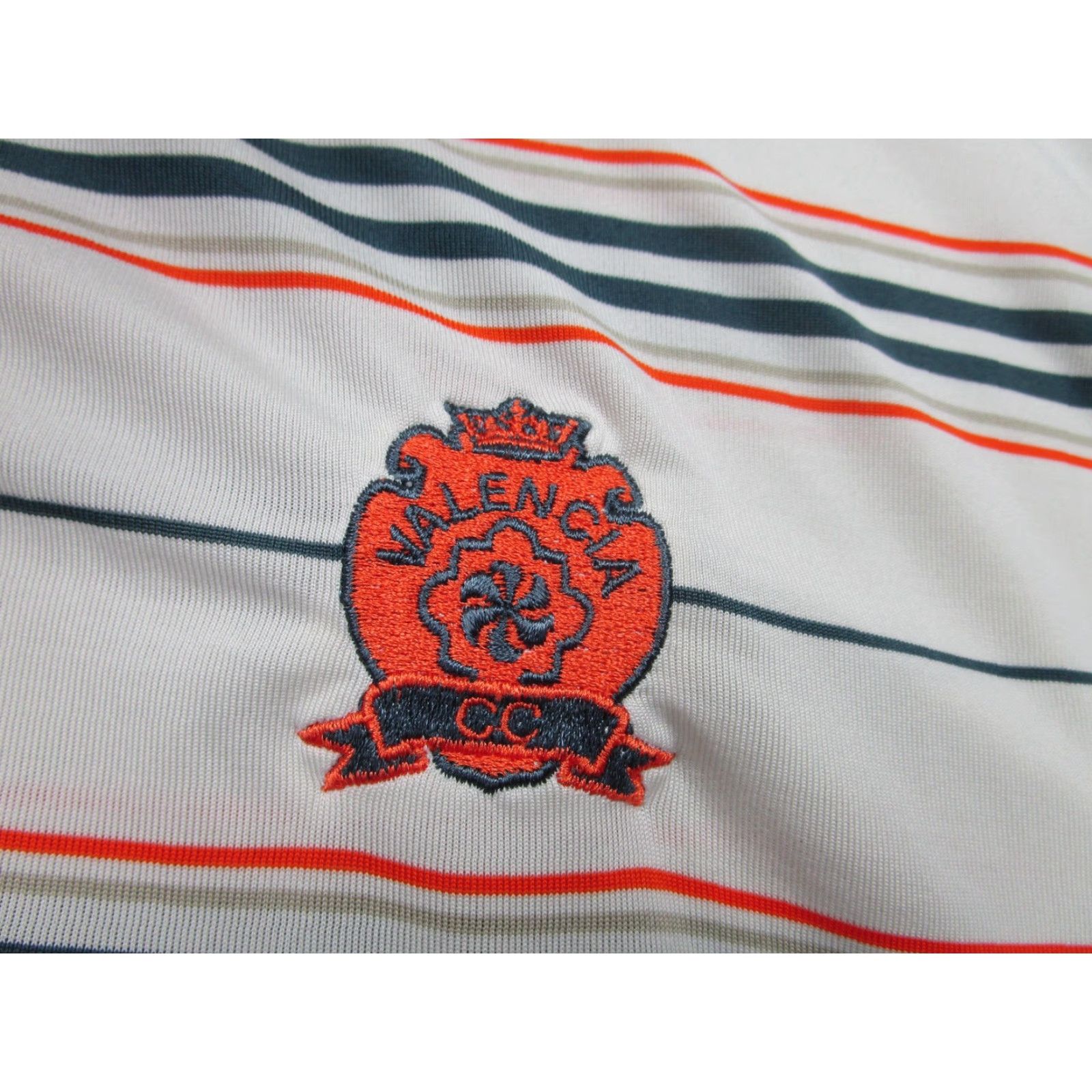 Footjoy FootJoy Polo Mens Medium Stripe Valencia CC Golf Performance Gray Orange Shirt Size US XL / EU 56 / 4 - 4 Thumbnail