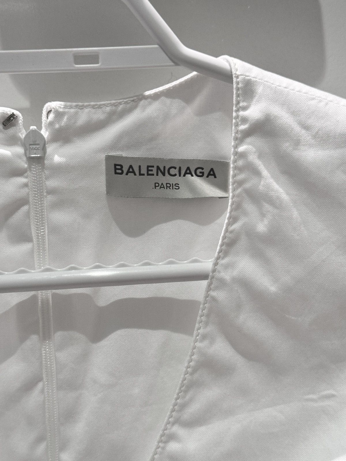 Balenciaga Balenciaga White Peplum Blouse Size XS / US 0-2 / IT 36-38 - 3 Thumbnail