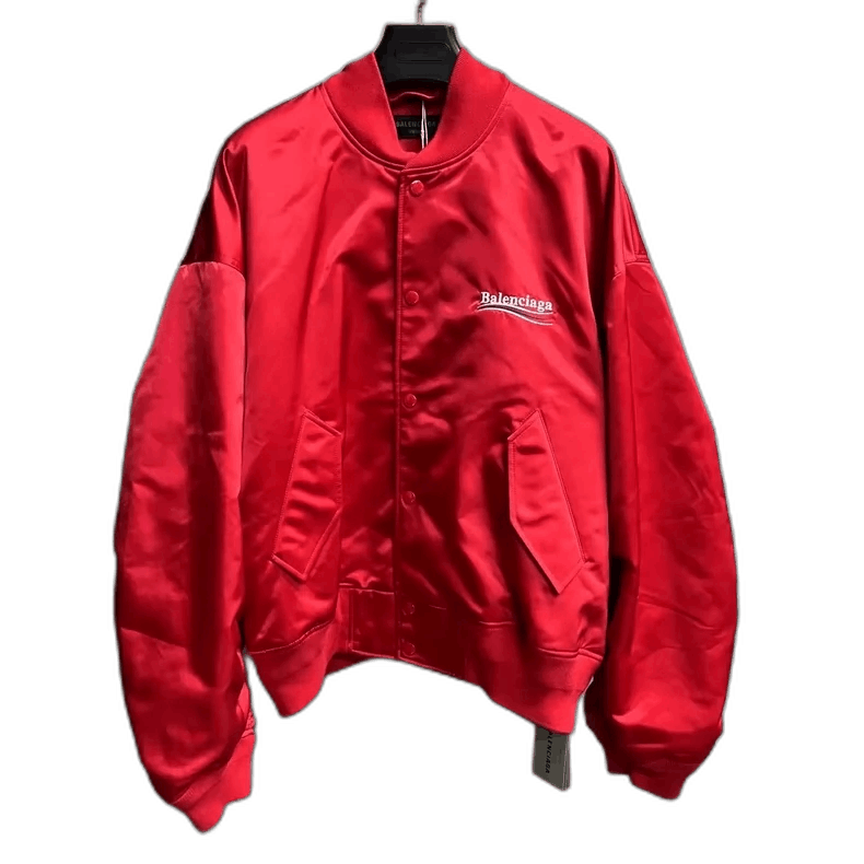 Balenciaga Balenciaga Red Logo Print Button Jacket-2505 Size US XXS / EU 40 - 1 Thumbnail